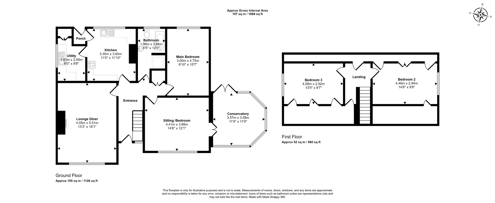 Sheradene, Ifor Terrace, Bridgend floorplan