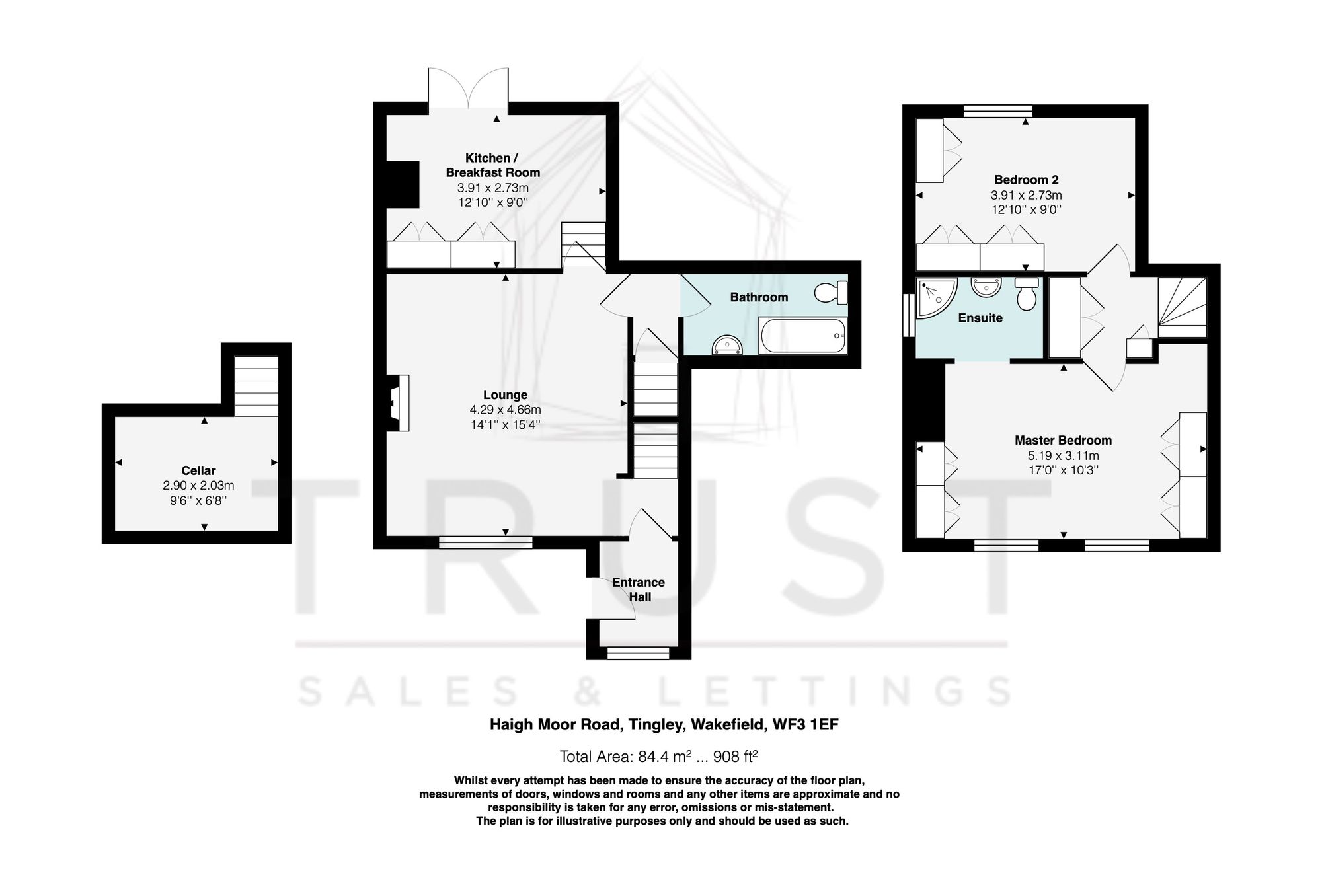 91 Haigh Moor Road, Wakefield floorplan