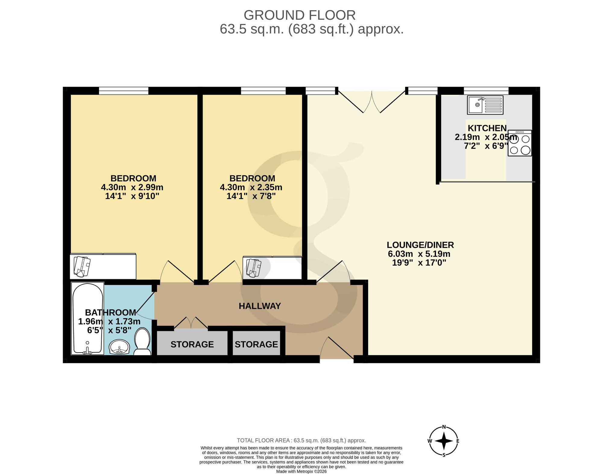 24 Woodville Apts St. Saviours Road, St. Helier, Jersey floorplan