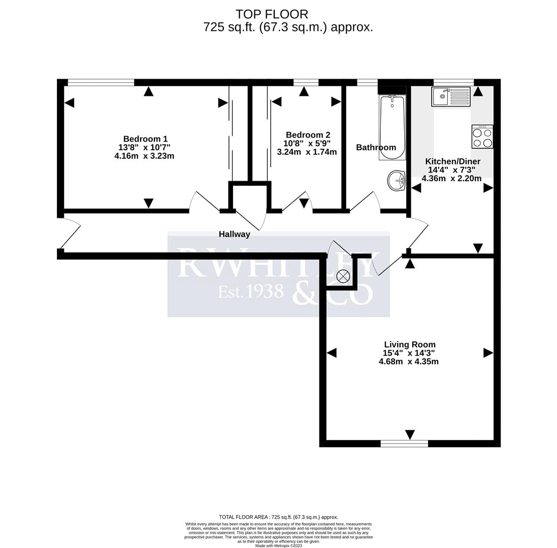 Flat 38,, Waterford House, West Drayton floorplan