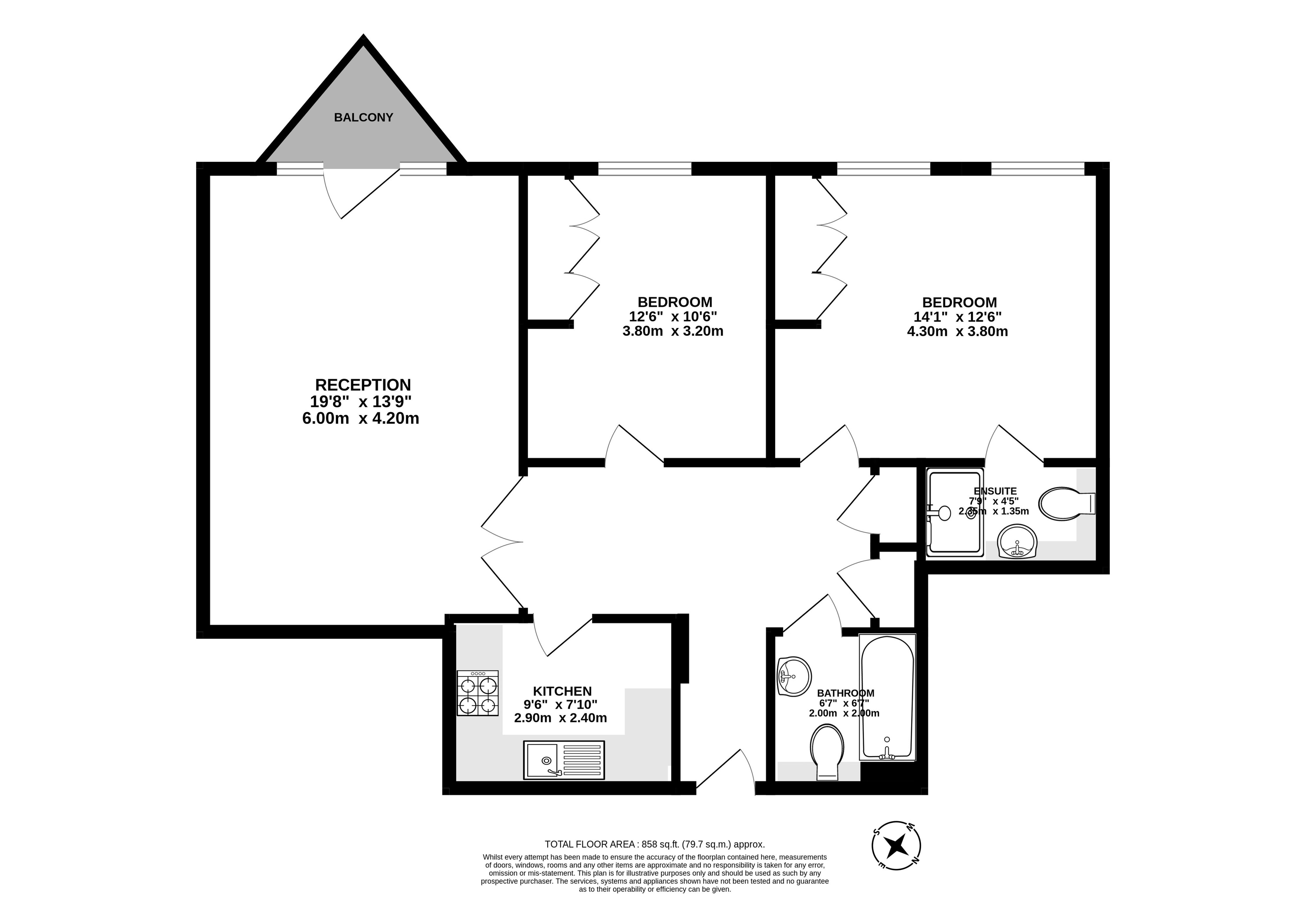3 Atlantic Court, 10, Jamestown Way, London floorplan