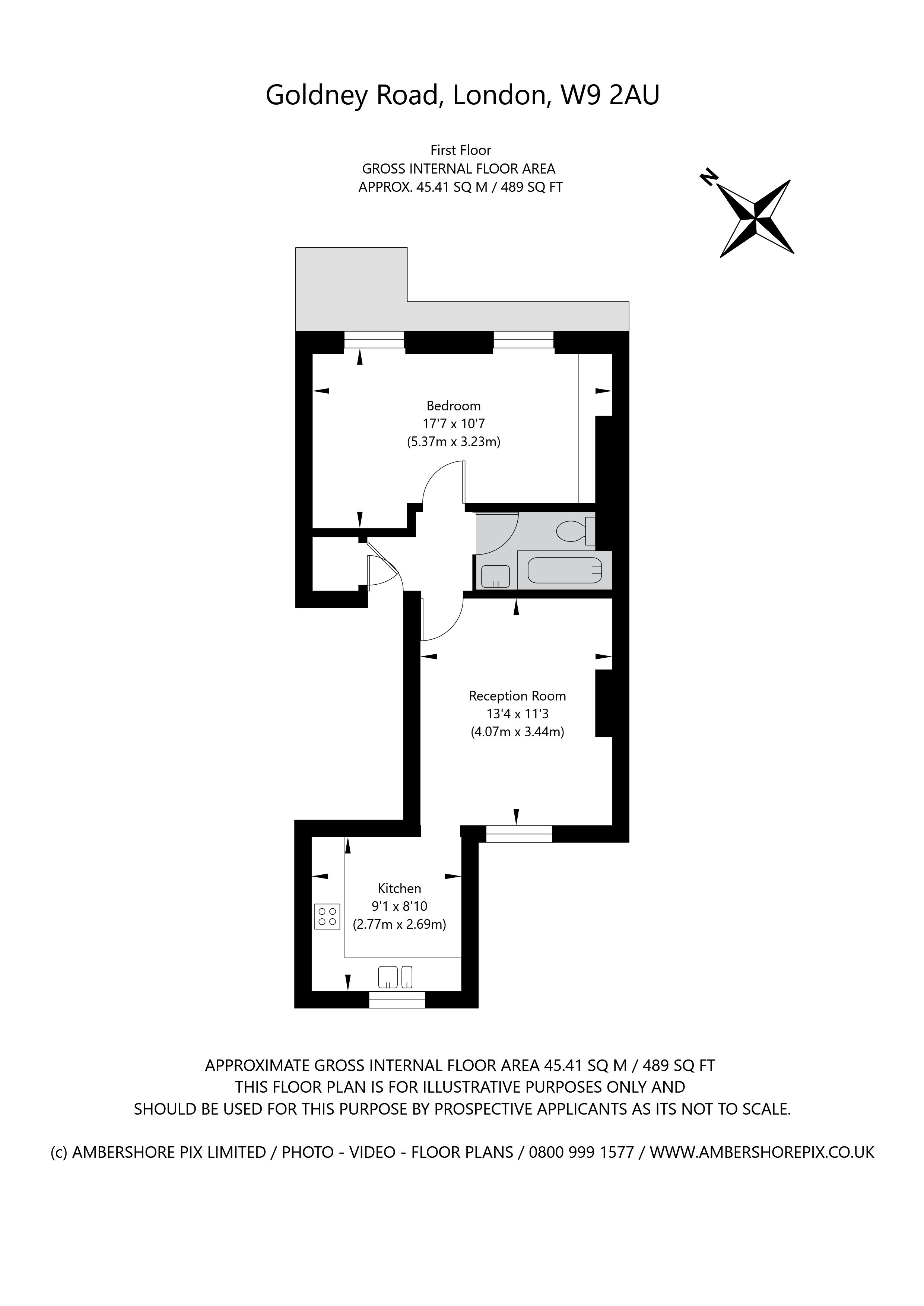 Flat 3, 50, Goldney Road, London floorplan