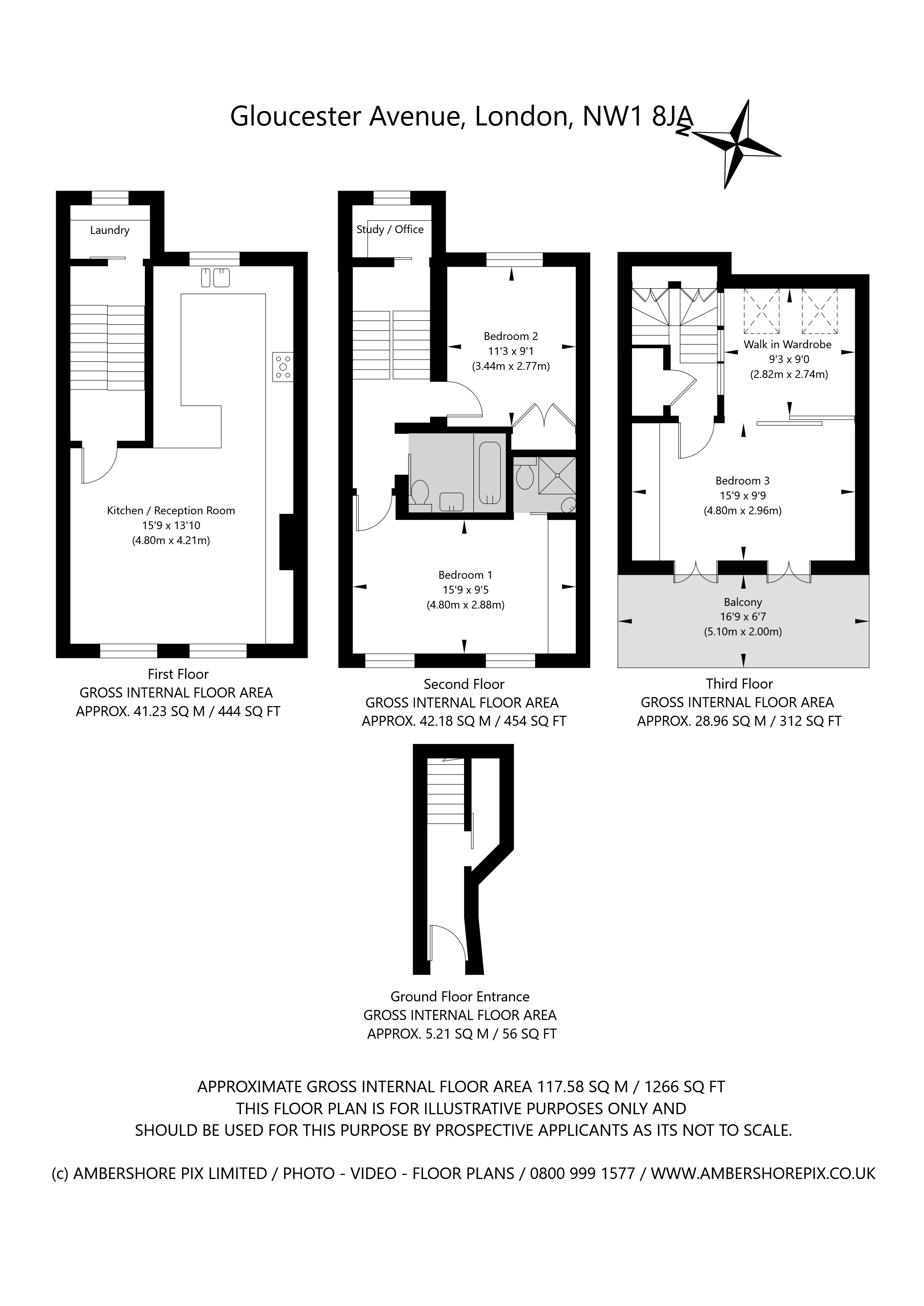 Upper Flat, 140, Gloucester Avenue, Primrose Hill floorplan