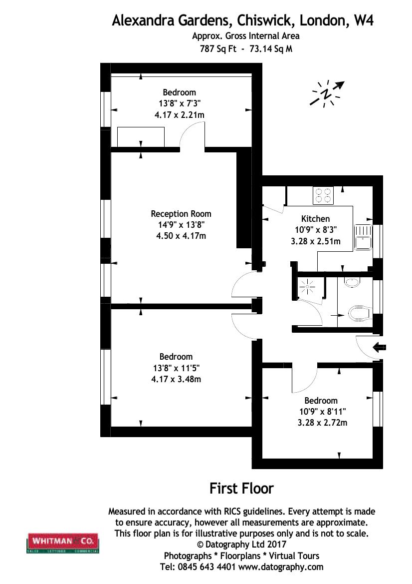 3 Bedrooms Flat to rent in Alexandra Gardens, London W4