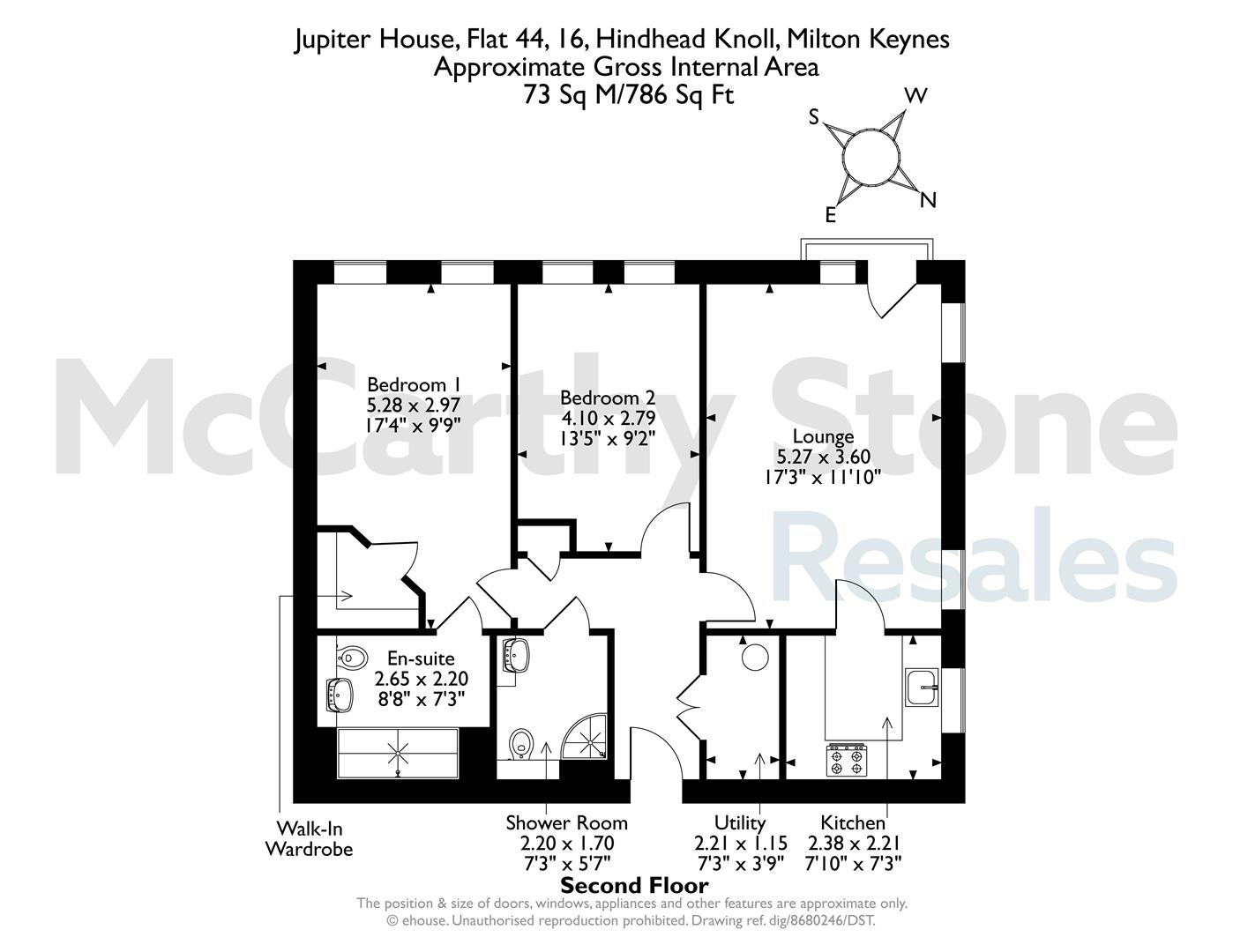 44 Jupiter House, Hindhead Knoll, Milton Keynes floorplan