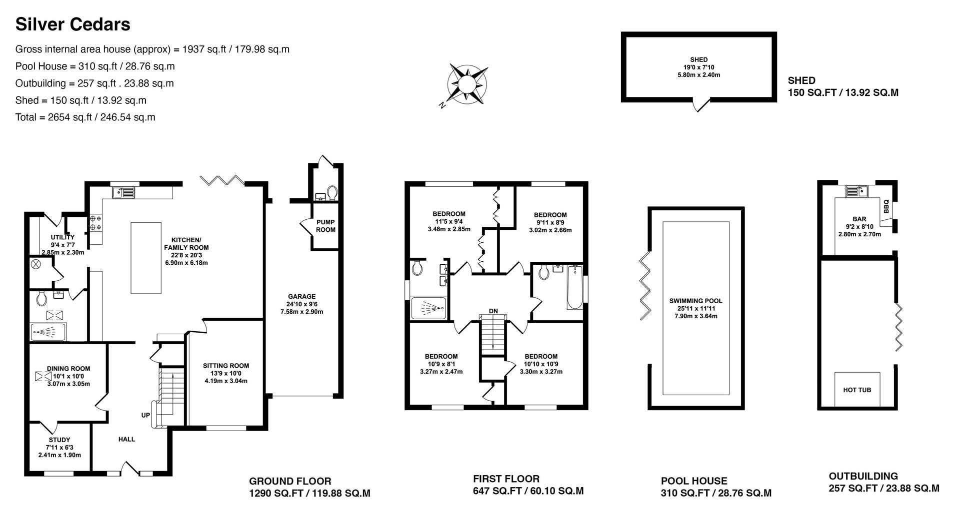 Silver Cedars, Harple Lane, Detling floorplan