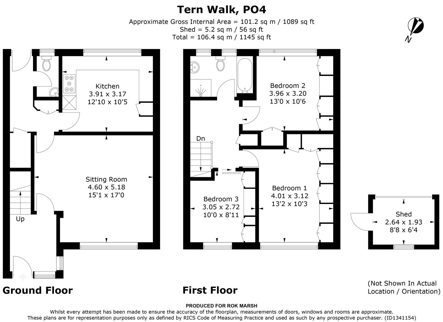 16, Tern Walk, Southsea floorplan