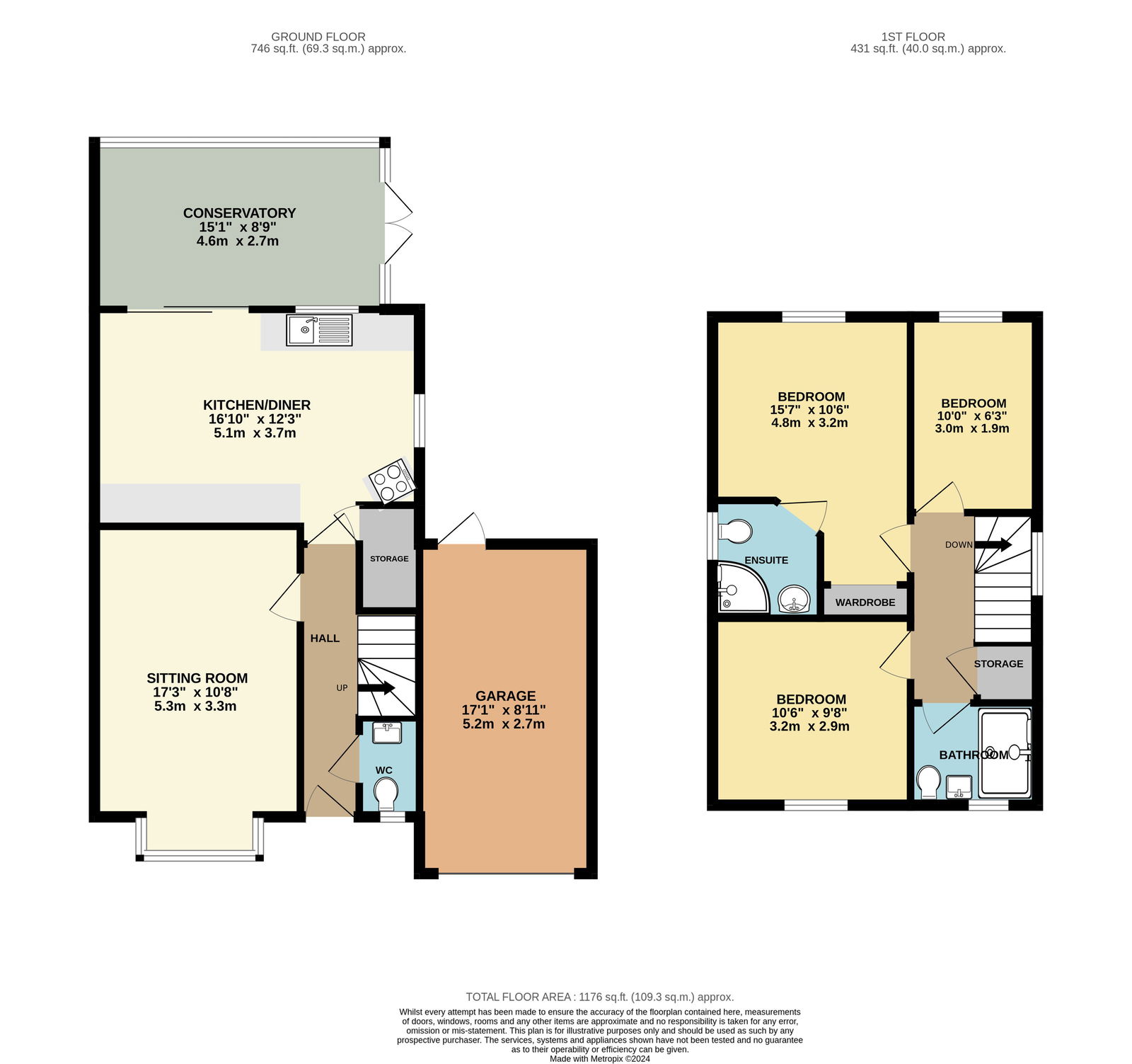 2, Maple Close, Bromyard floorplan