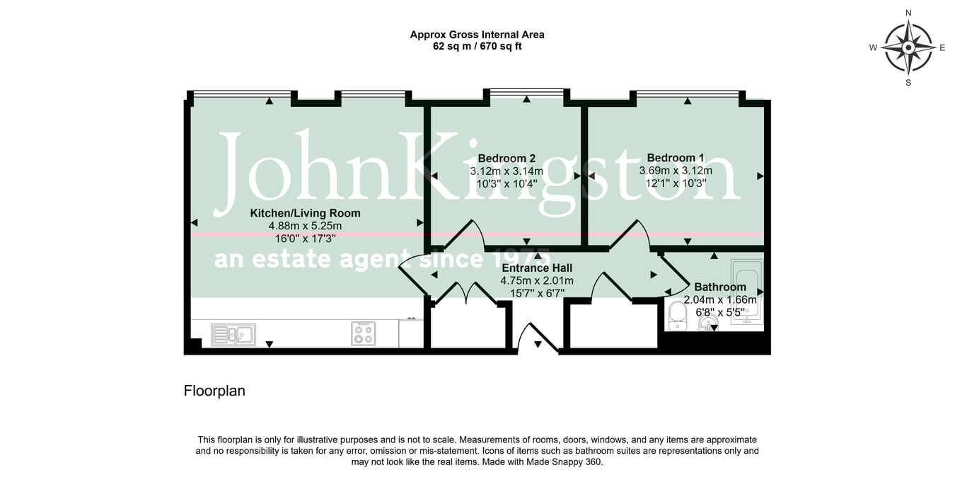 4, Railway & Bicycle Apartments, London Road, Sevenoaks floorplan