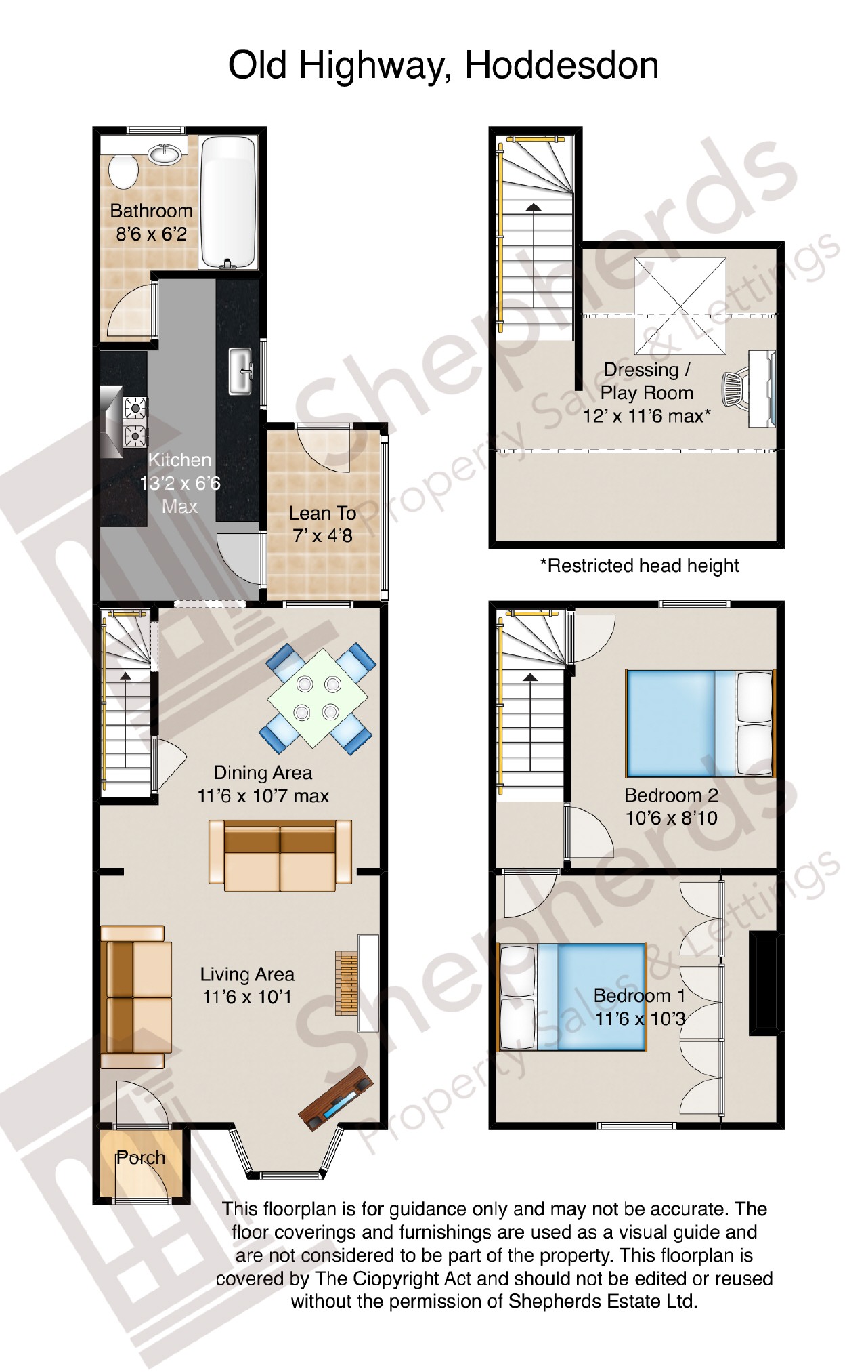 2 Bedrooms End terrace house to rent in Old Highway, Hoddesdon, Hertfordshire EN11