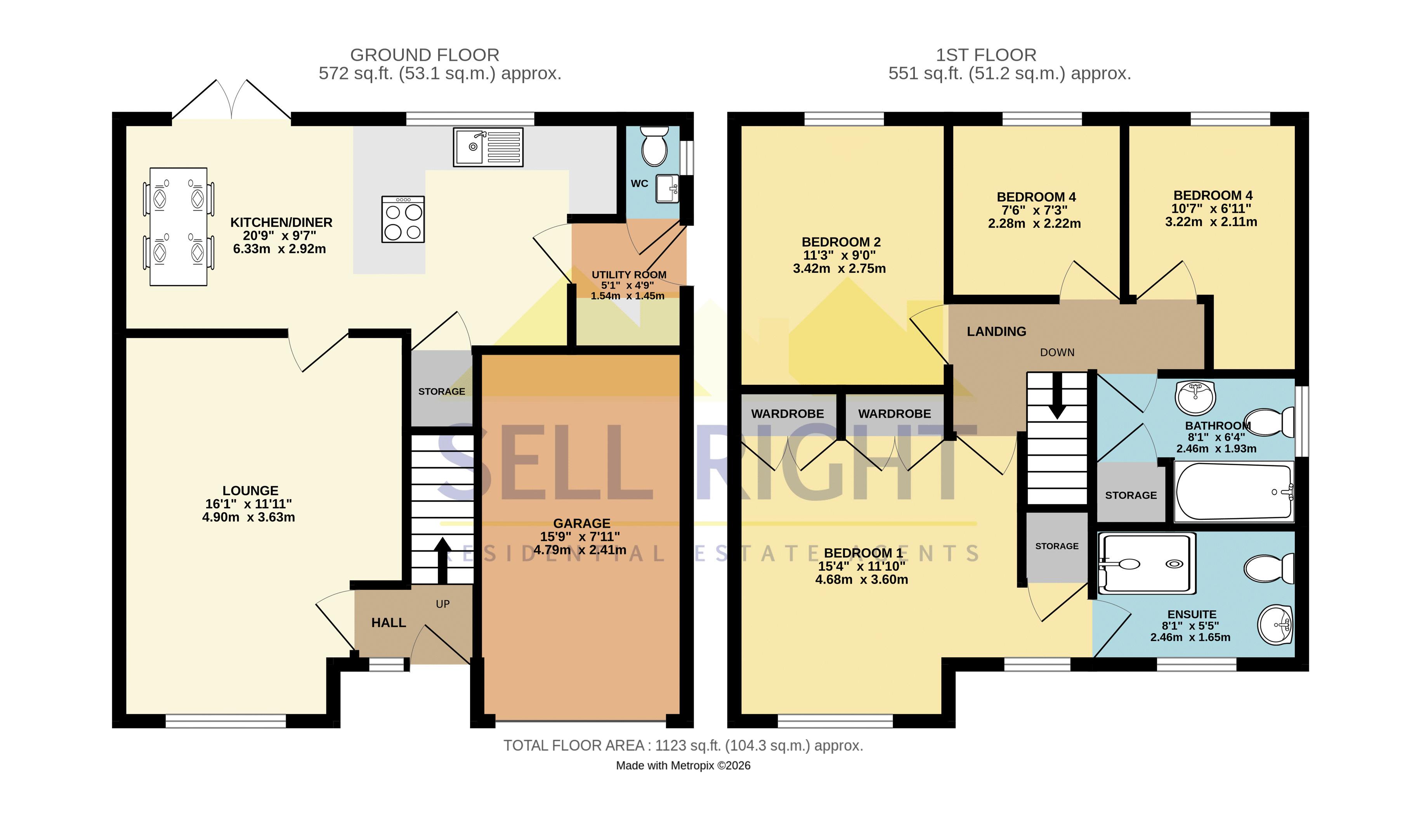 21, Willow Close, Pontypridd floorplan