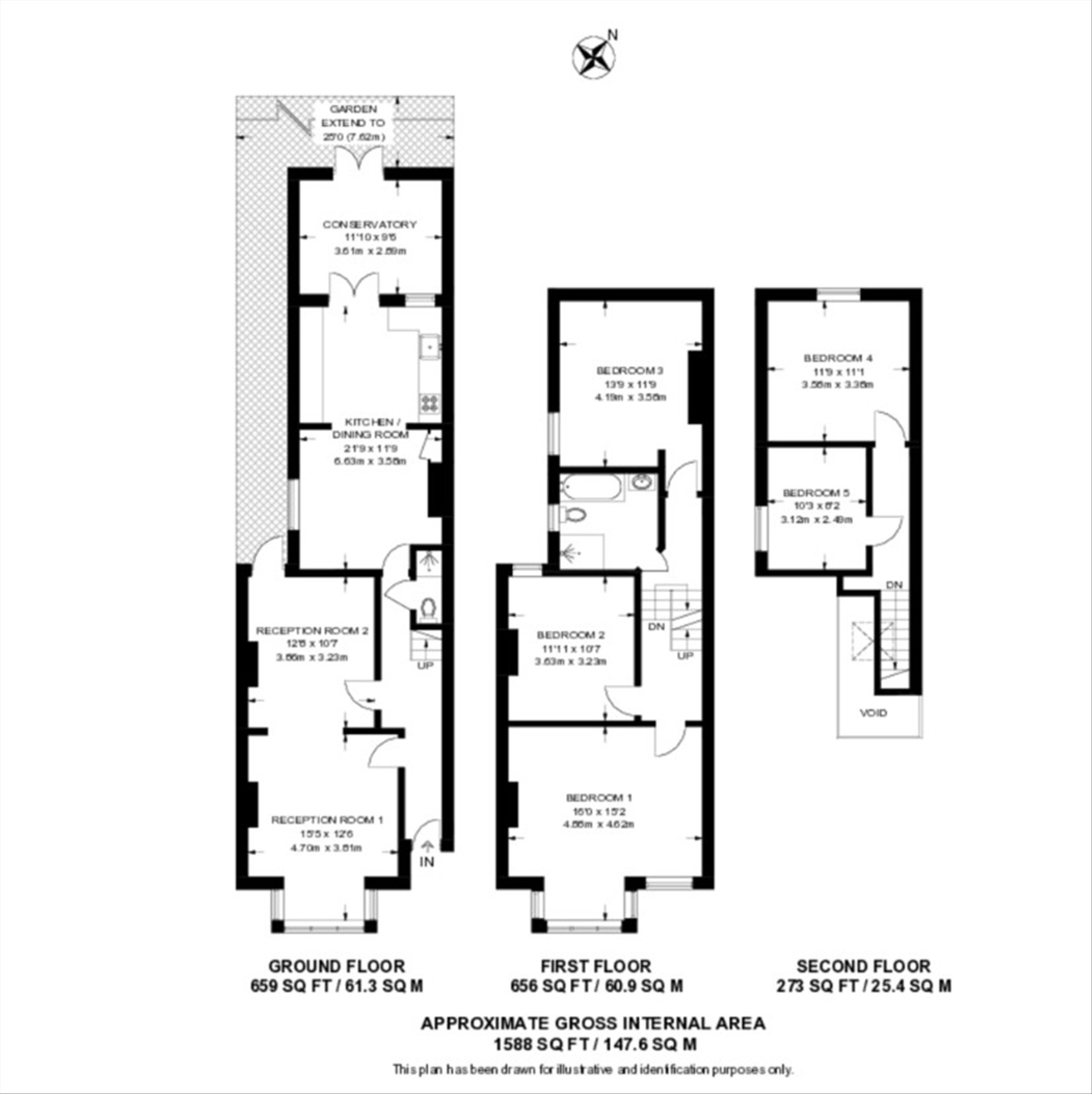 264, Friern Road, London floorplan