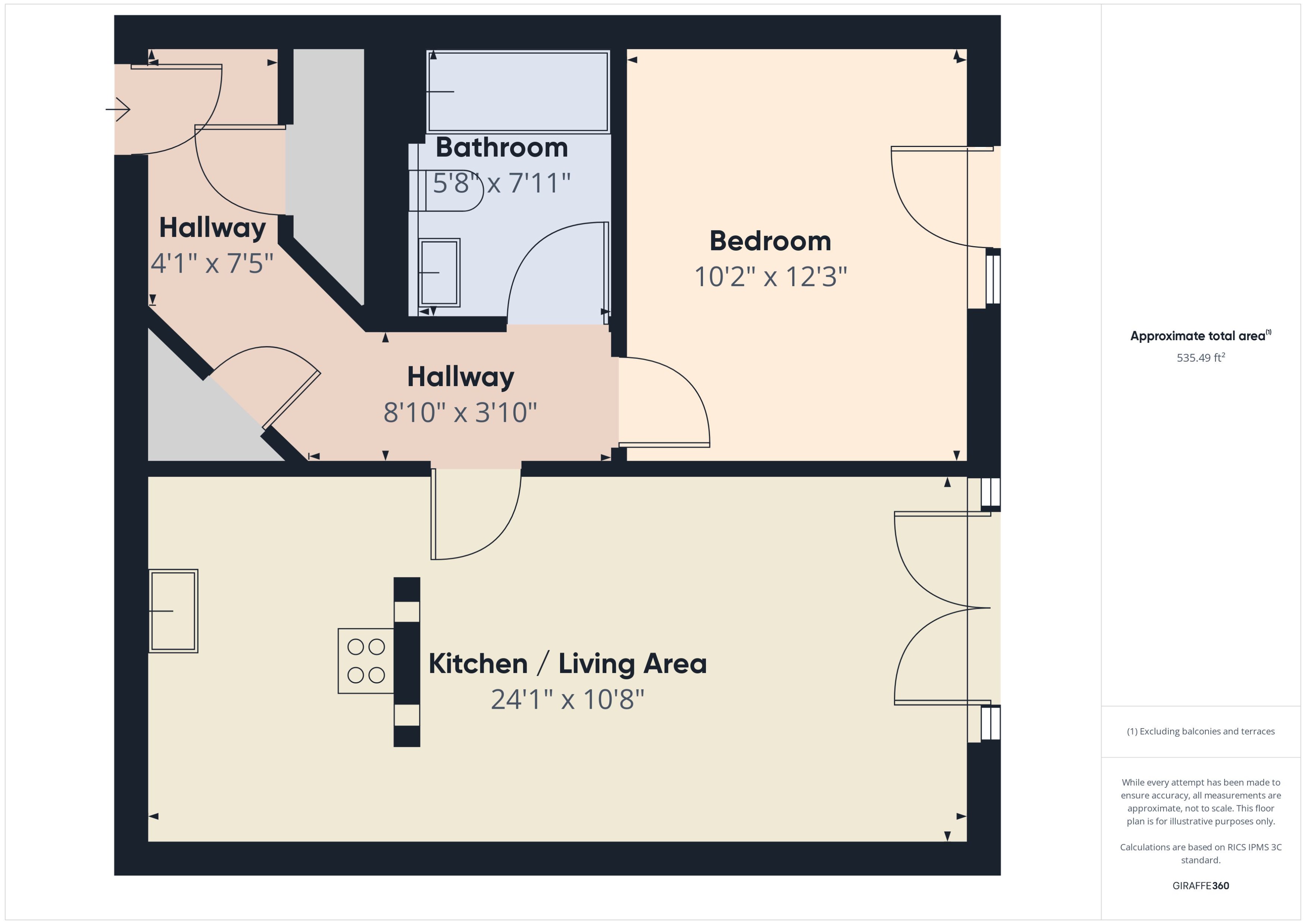 Flat 154 , St Johns Walk, Southside Development, Birmingham floorplan