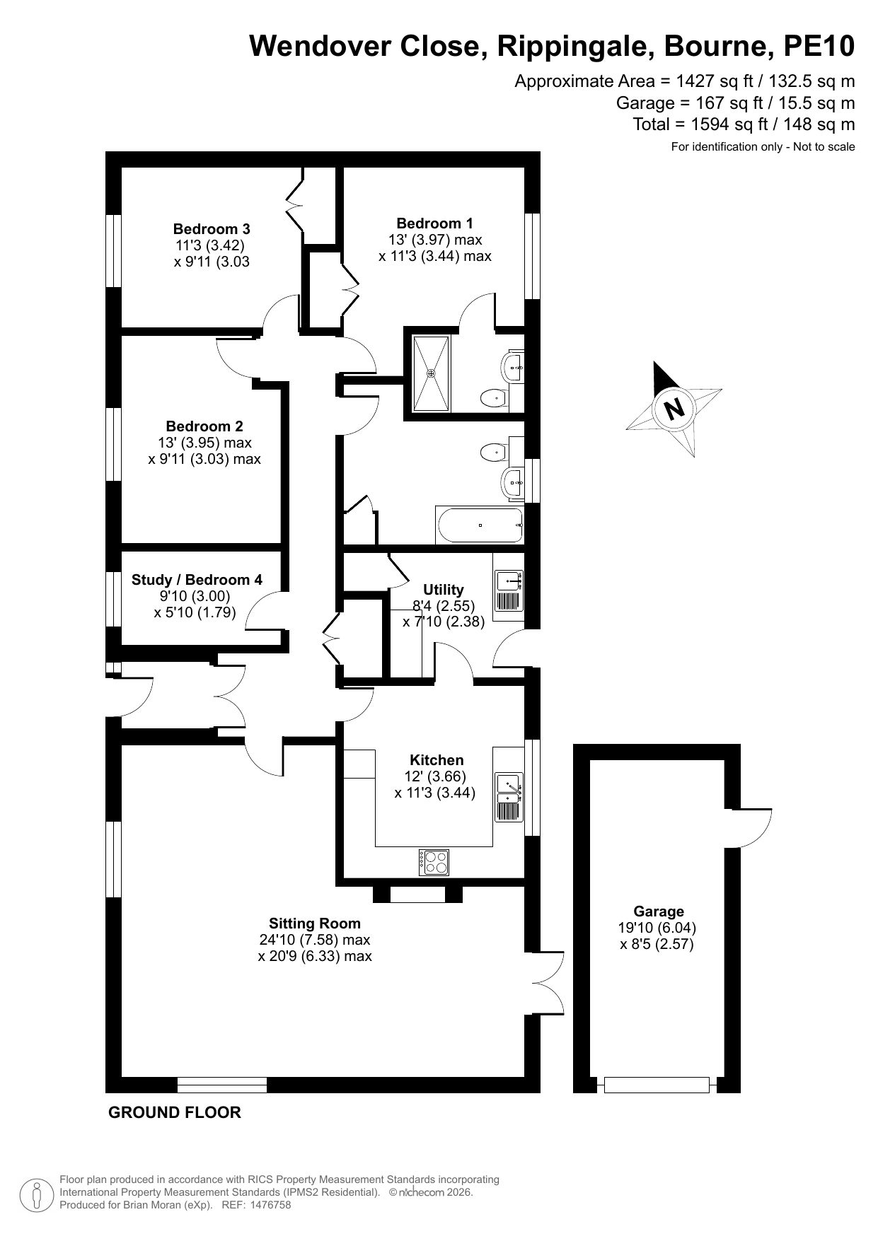 11, Wendover Close, Bourne floorplan