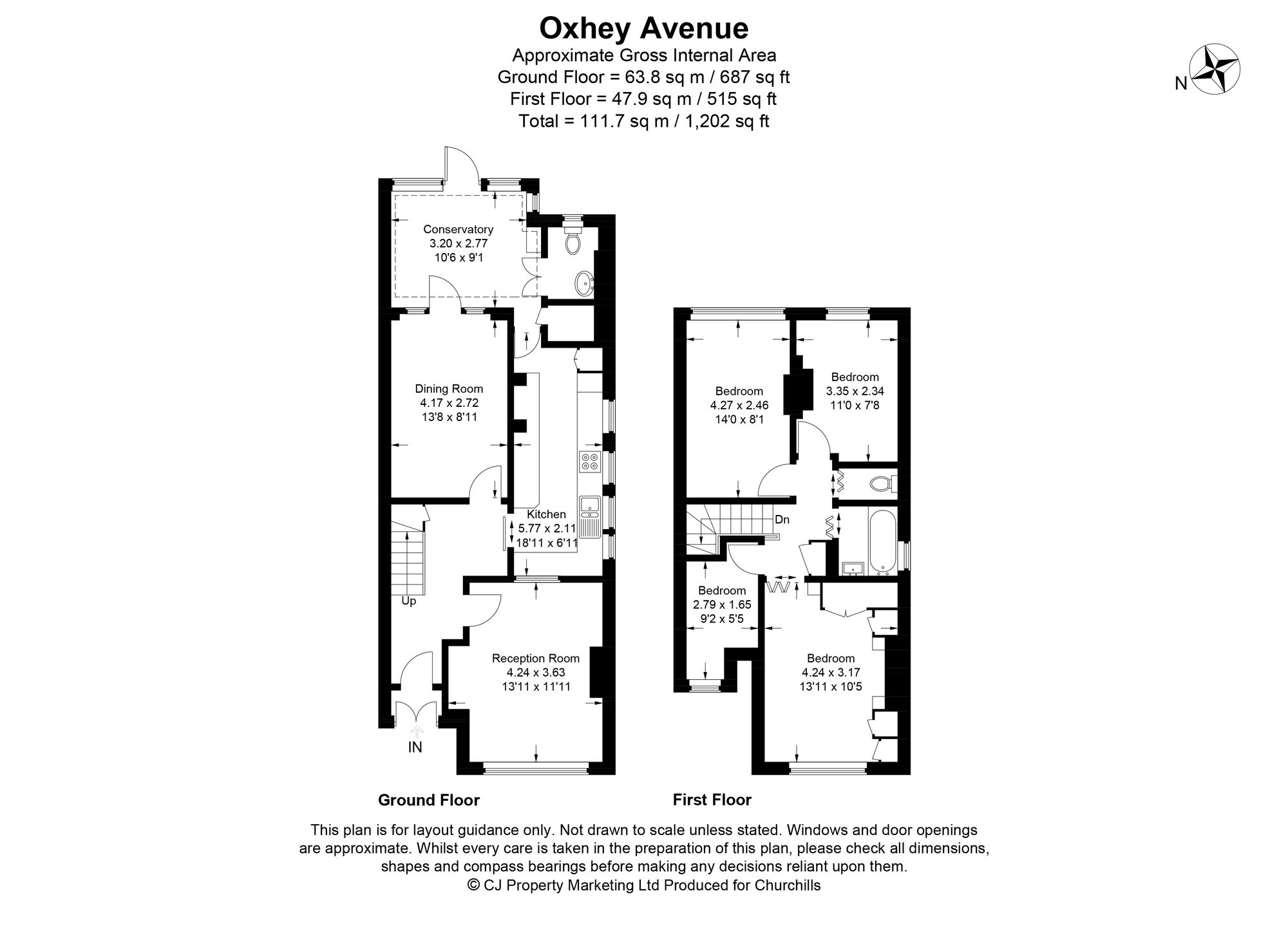 75 Oxhey Avenue, Watford floorplan