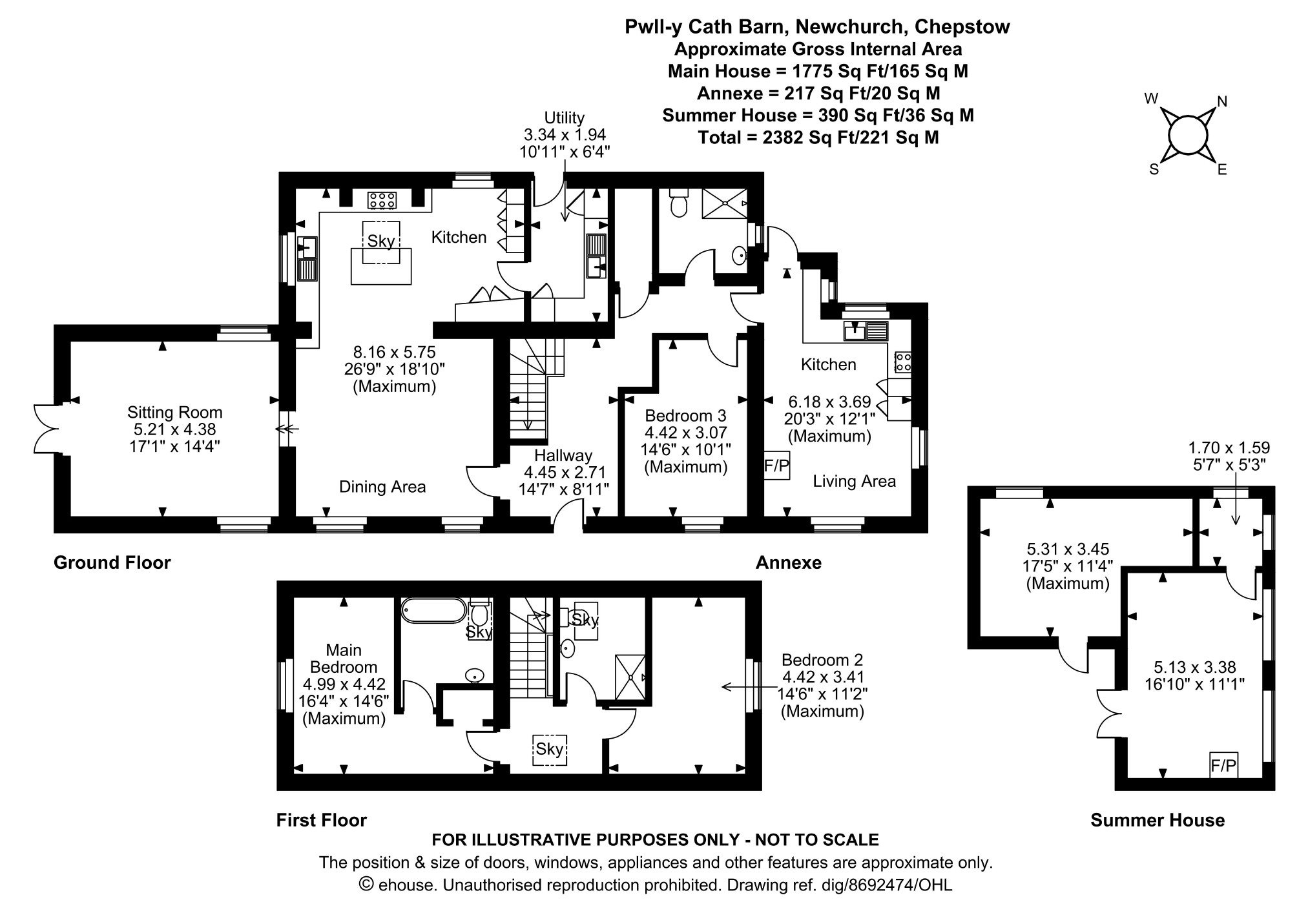 Pwll-y Cath Barn, Newchurch, Chepstow floorplan