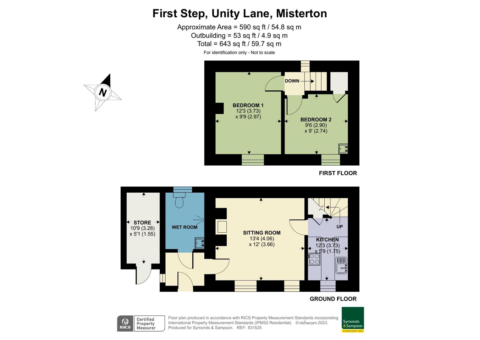 Unity Lane, Misterton, Crewkerne TA18, 2 bedroom semidetached house