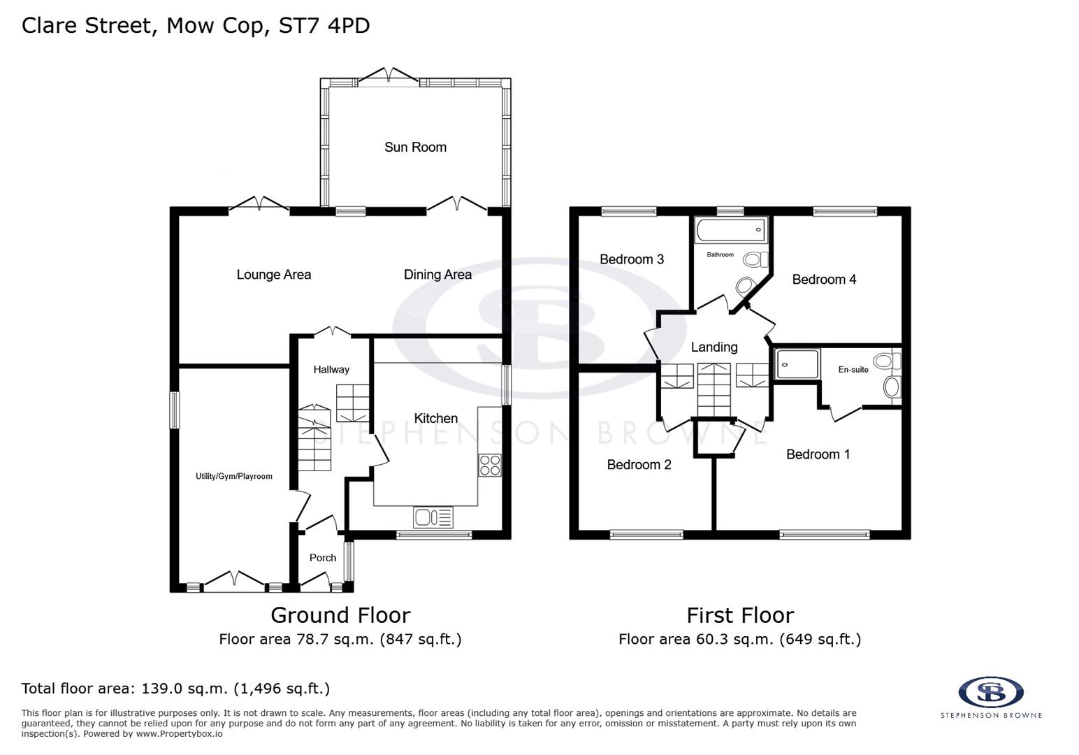 11a, Clare Street Mow Cop, Stoke-On-Trent floorplan