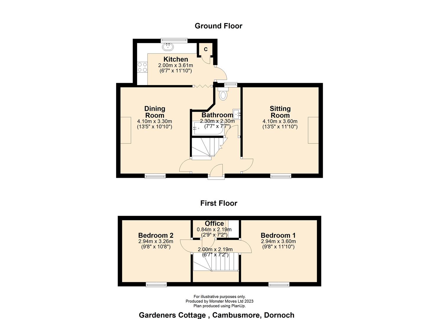 Gardener's Cottage, Cambusmore, Dornoch, Sutherland IV25, 2 bedroom
