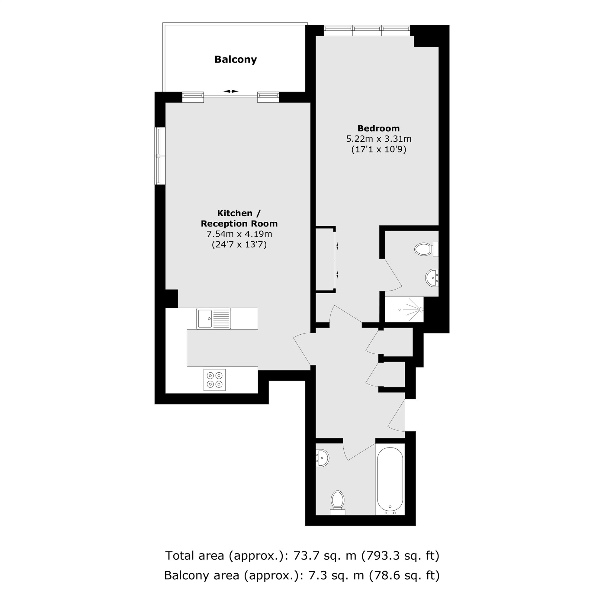 Apartment 5, Bridgegate House, 116-118, Borough High Street, London floorplan