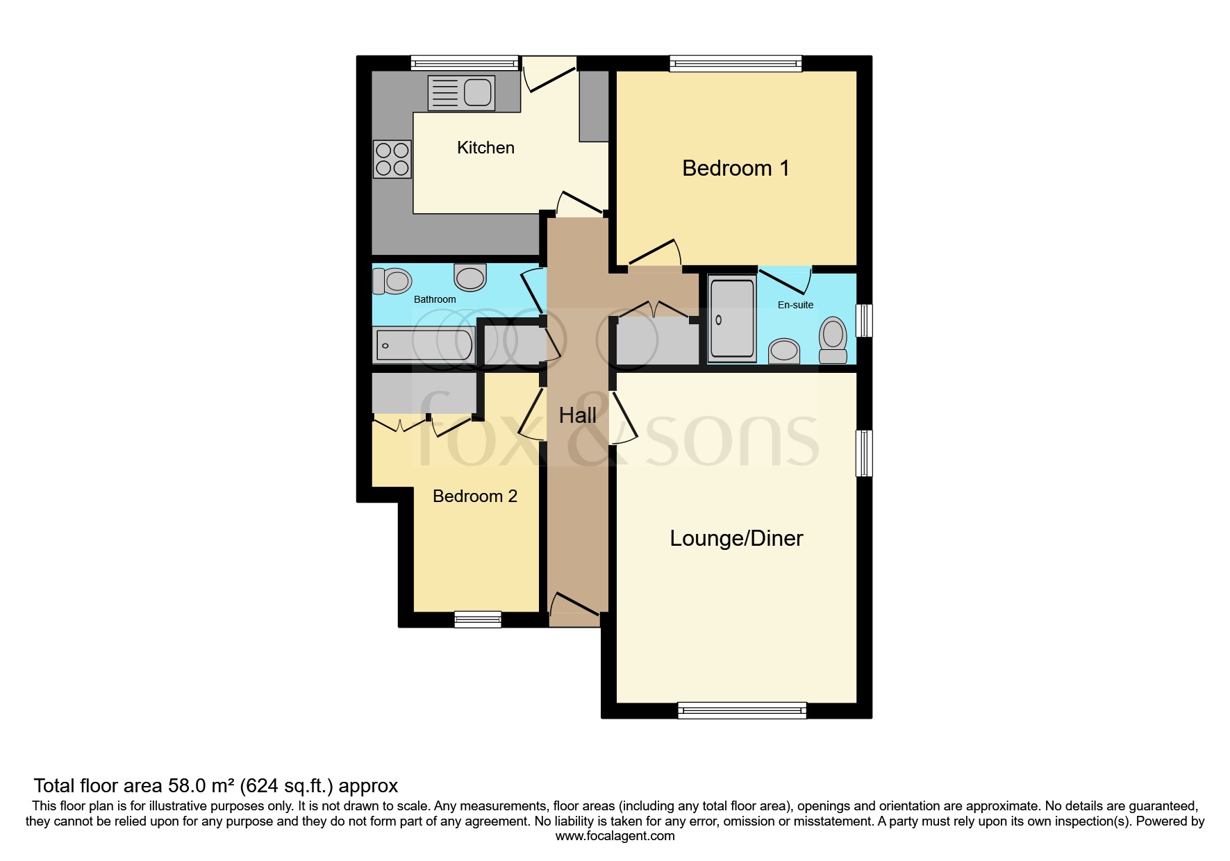 Marlow Court, London Road, Crawley RH10, 2 bedroom flat for sale