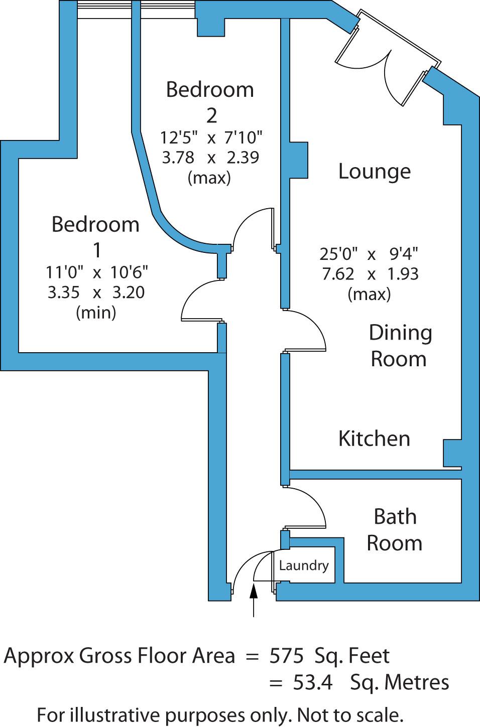 802, Echo Central Two, Leeds floorplan