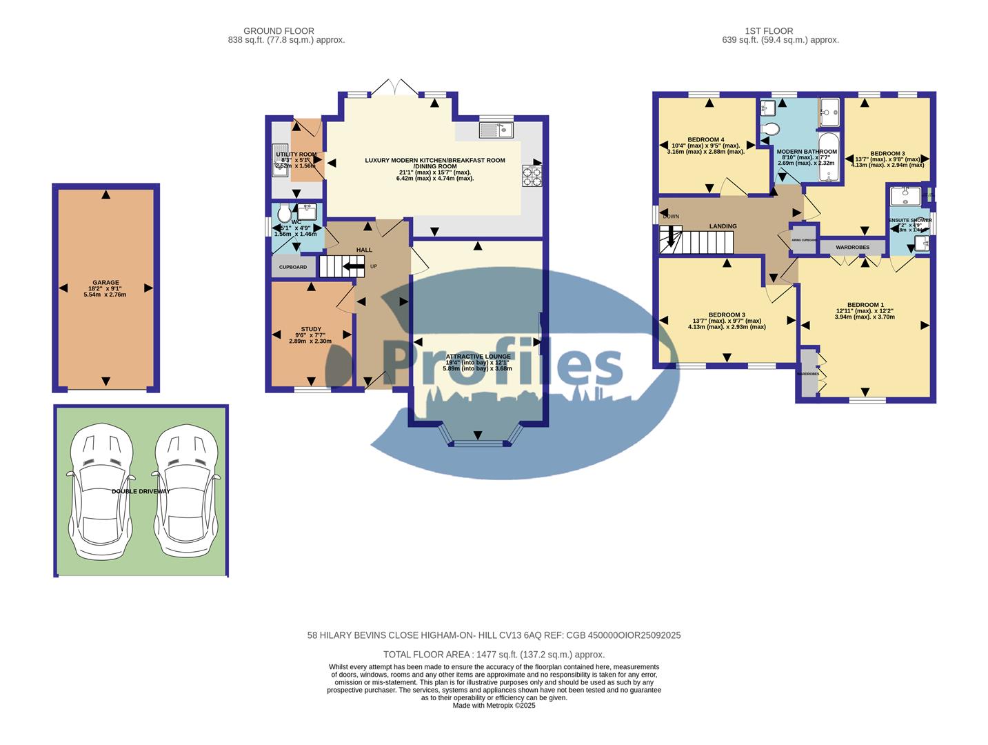 58, Hilary Bevins Close, Higham-On-The-Hill floorplan