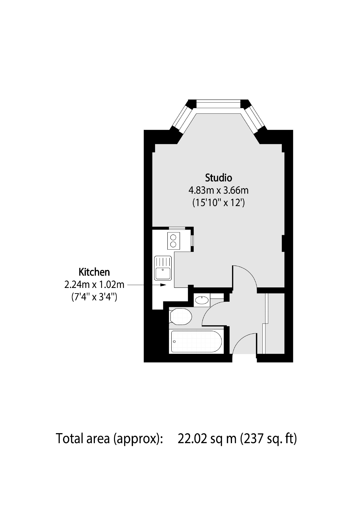 Flat 5, Russell Court, Woburn Place, London floorplan