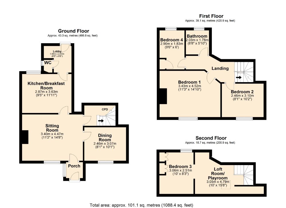 4 Bedrooms Semi-detached house for sale in Manor Cottages, Main Street, Church Stowe, Northampton NN7