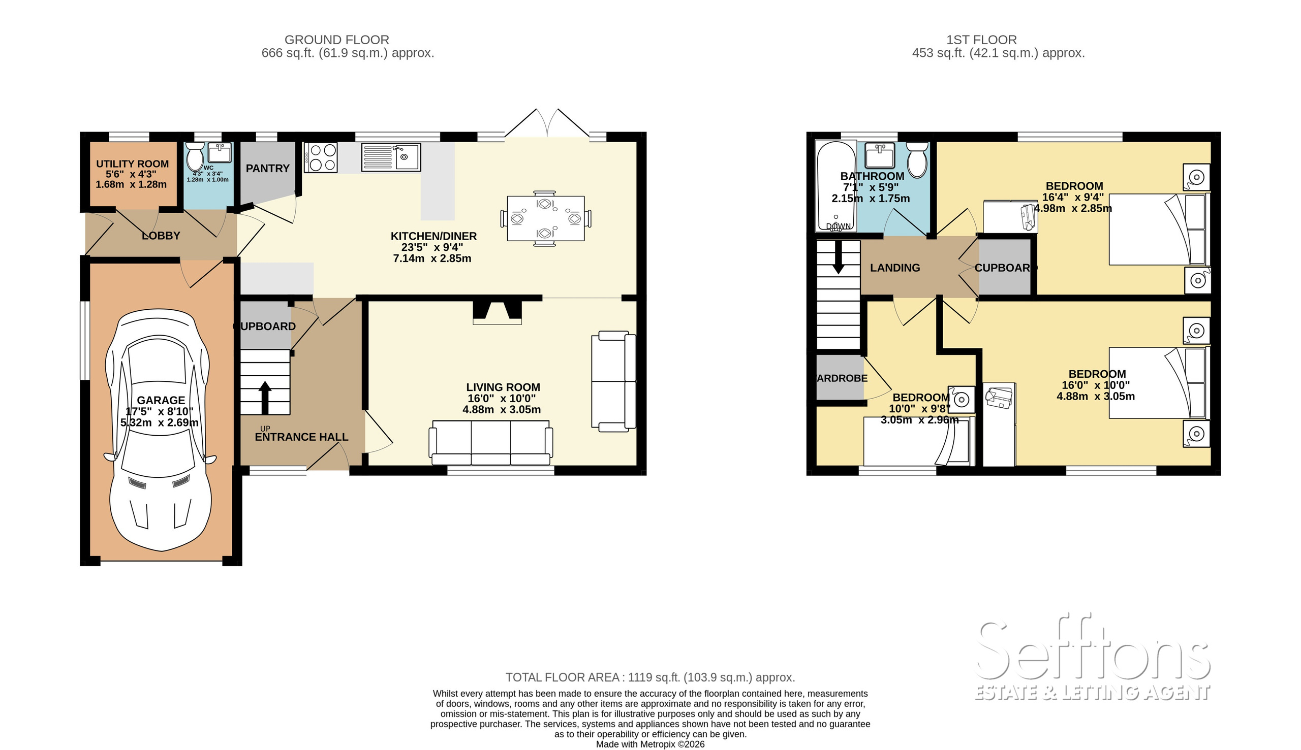 15 Highfield Close, Norwich floorplan
