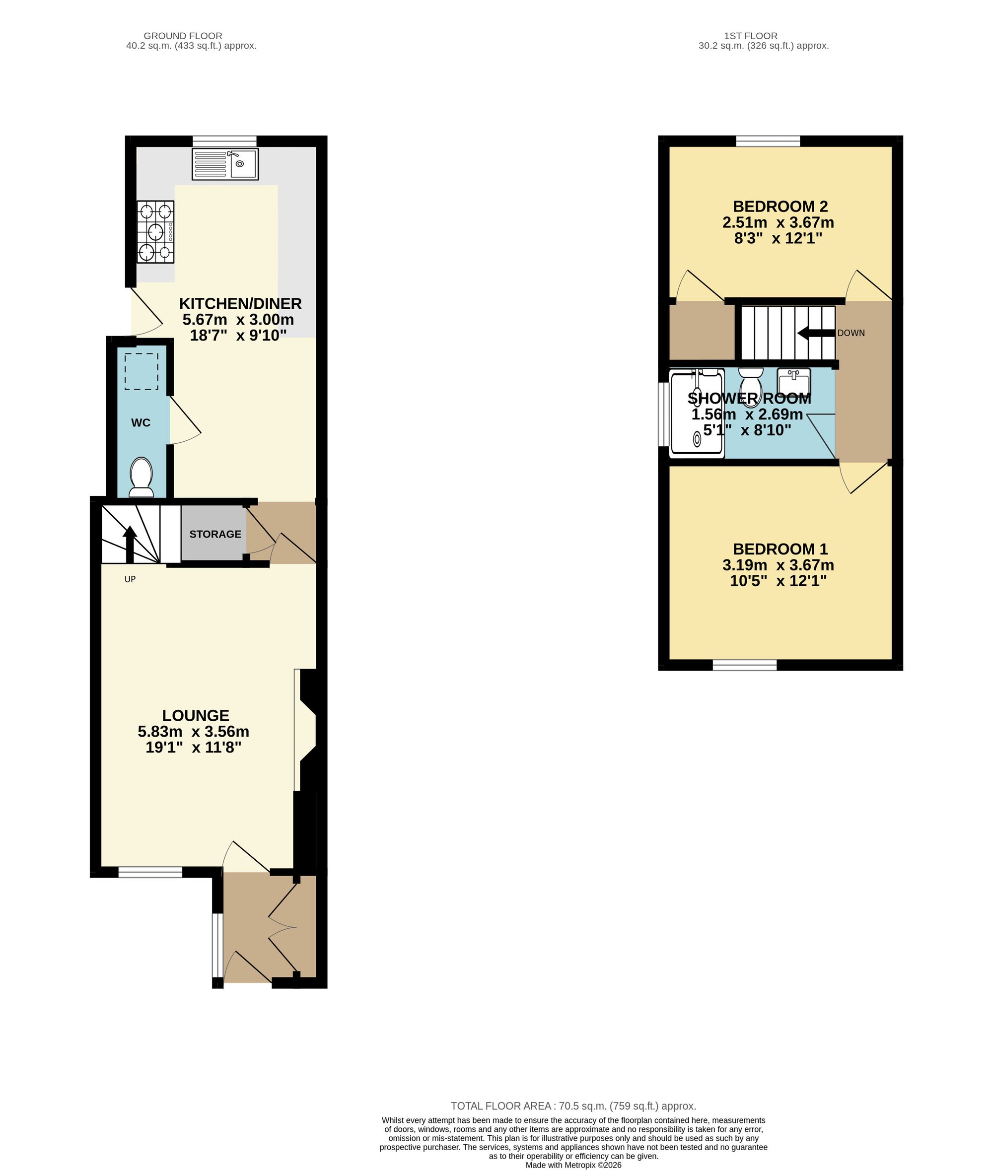 34 Ridgeway, Chesterfield floorplan