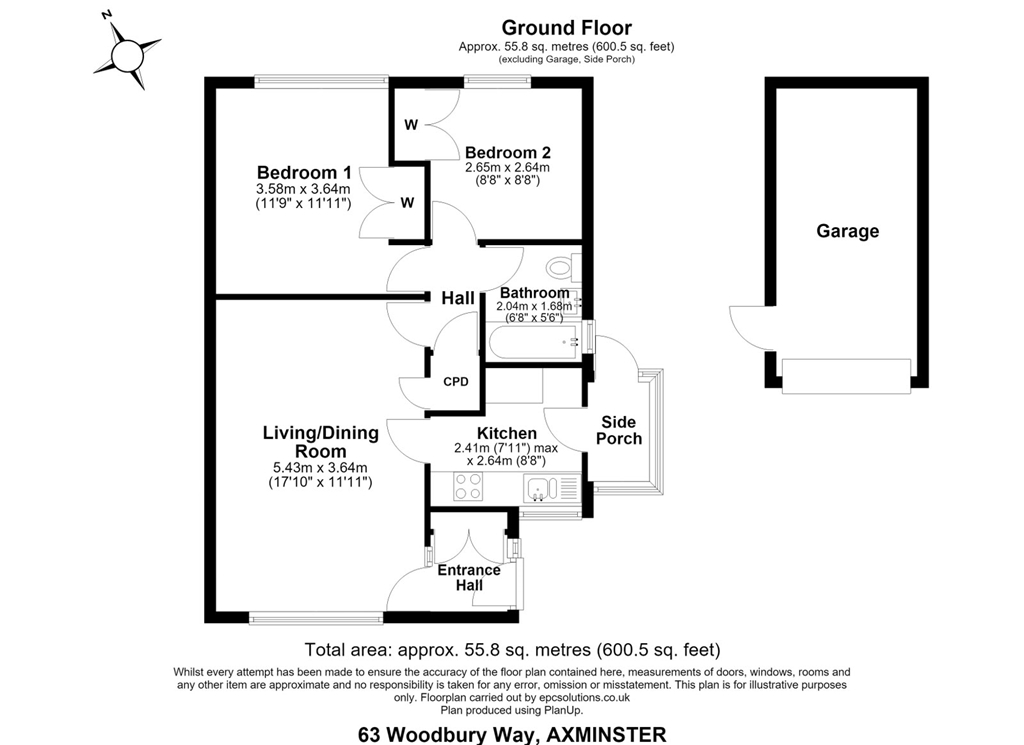 63, Woodbury Way Devon, Axminster floorplan