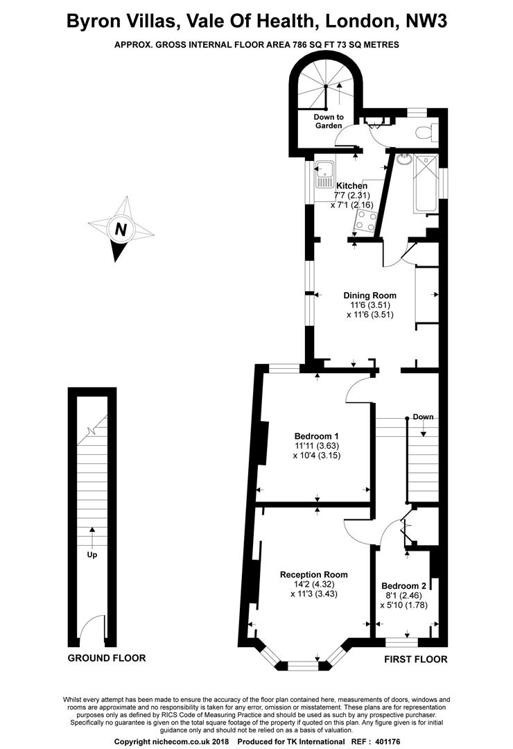 2 Bedrooms Flat to rent in Vale Of Health, Hampstead, London NW3