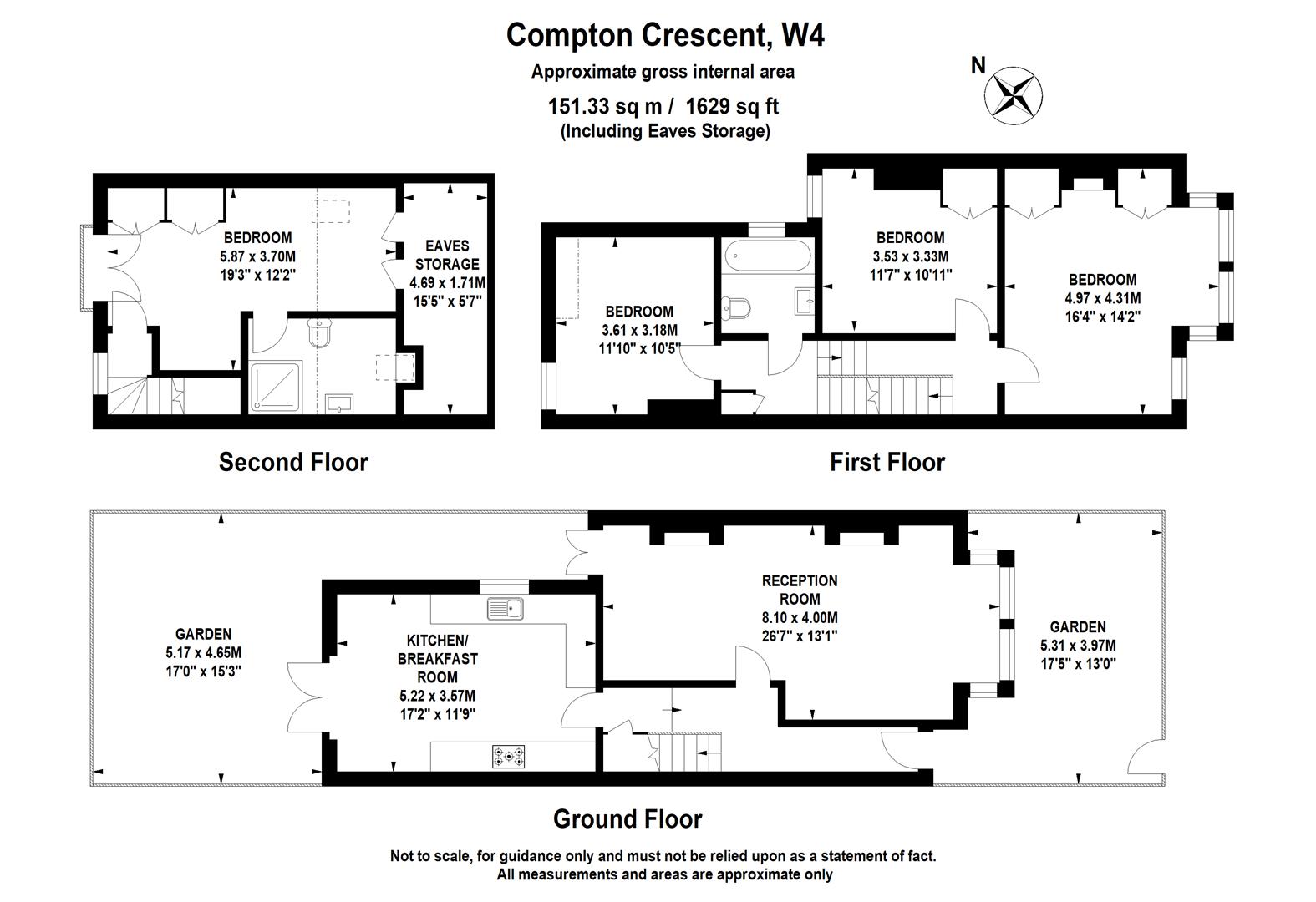 Compton Crescent, London W4, 4 bedroom terraced house for sale