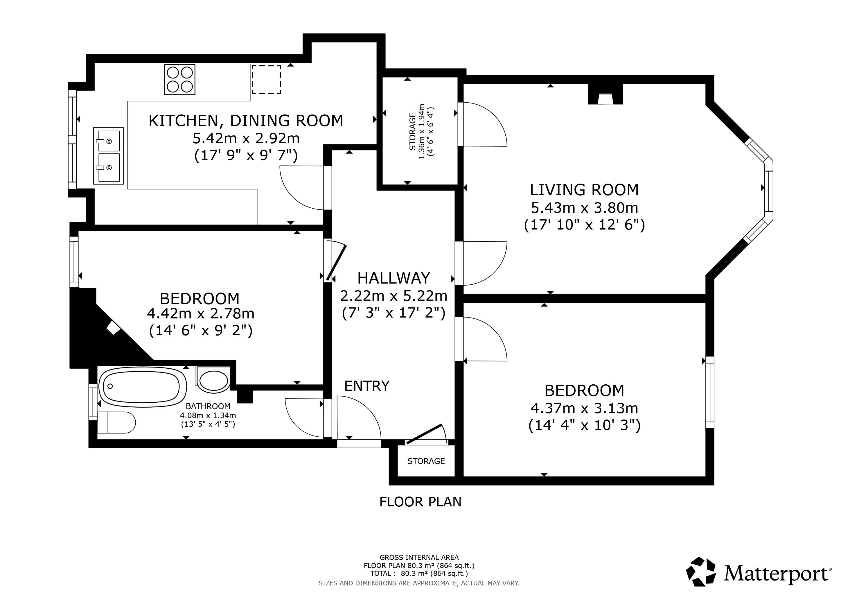 42 Trefoil Avenue, Flat 3/1, Glasgow floorplan