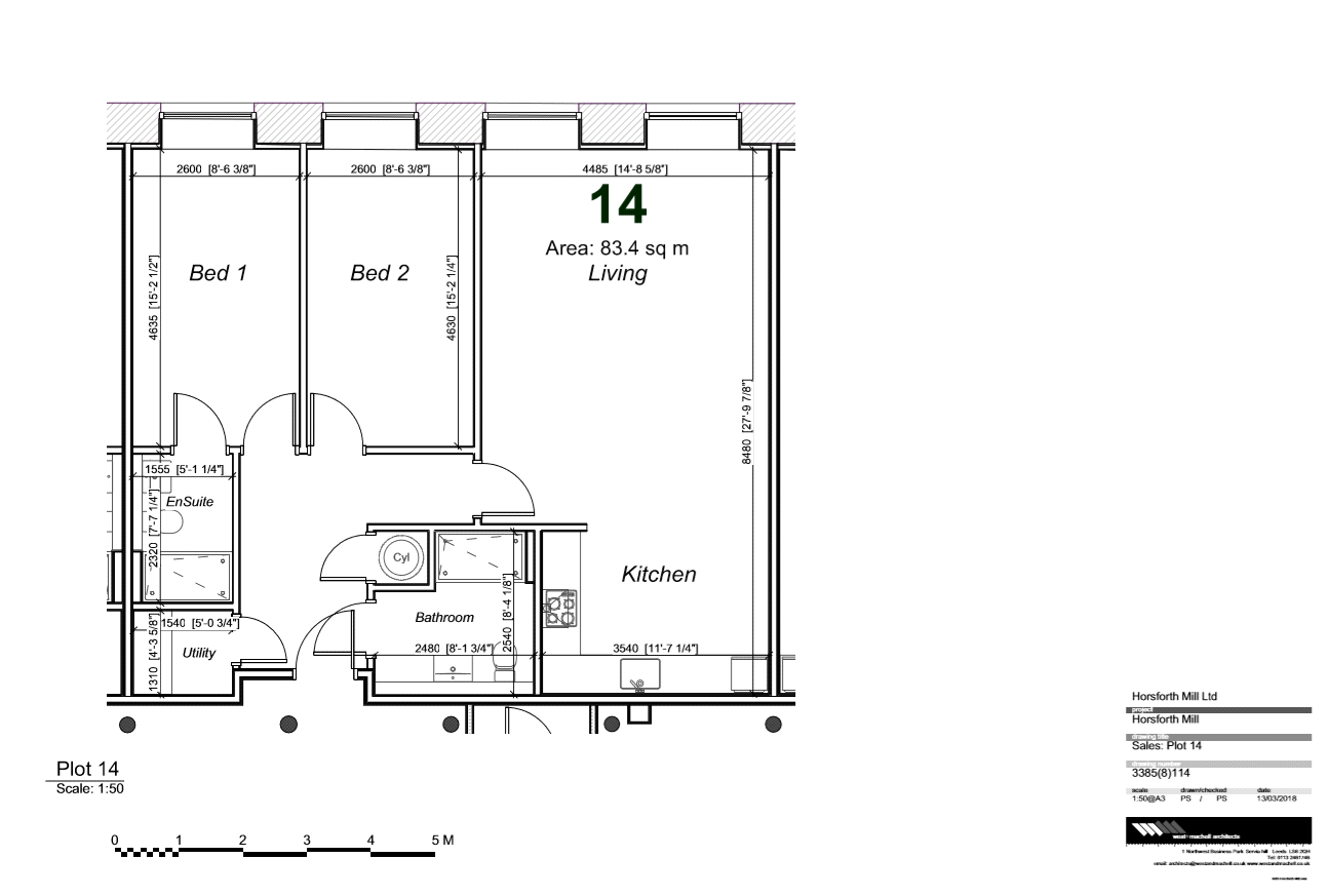 Plot 14 Horsforth Mill, Low Lane, Horsforth, Leeds LS18, 2 bedroom flat