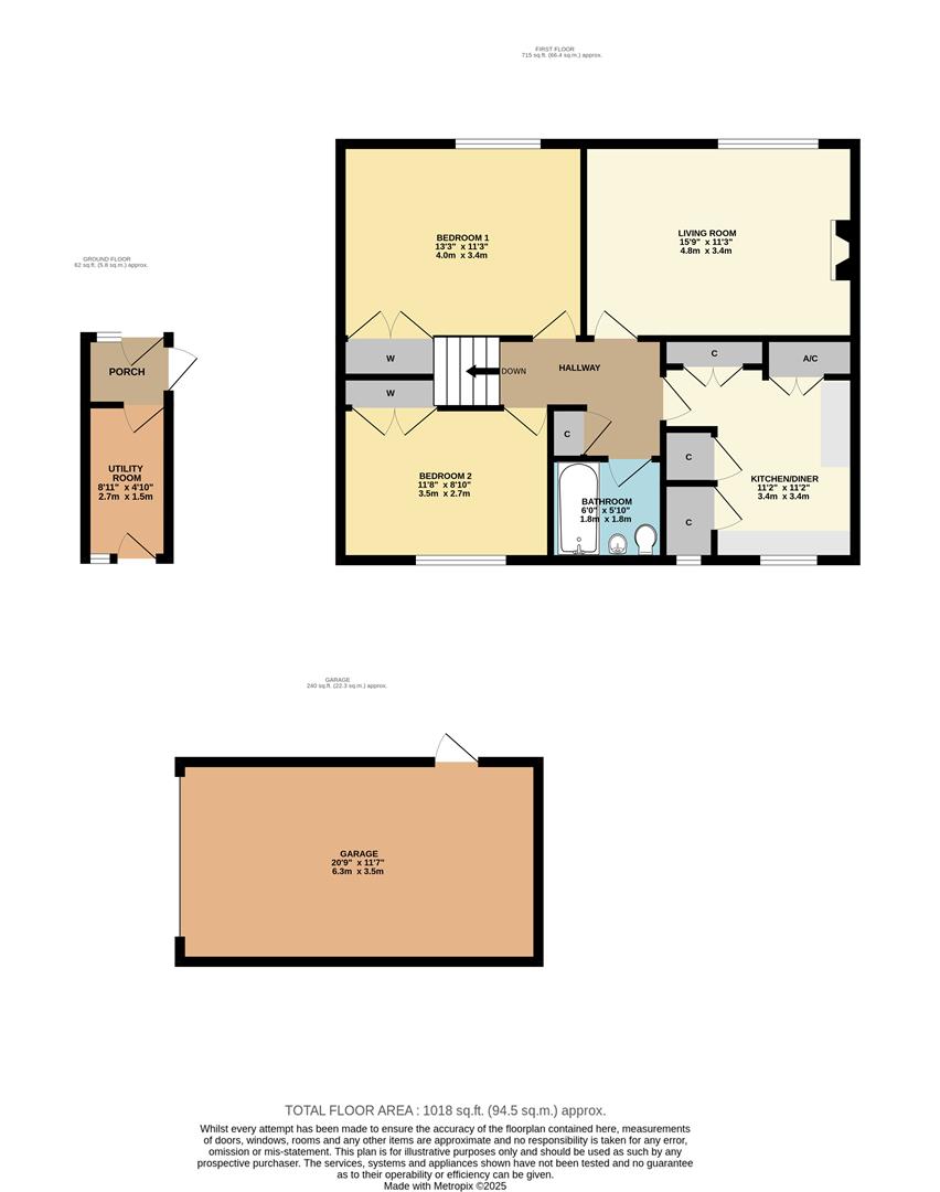 19, Green Lane, Fowey floorplan