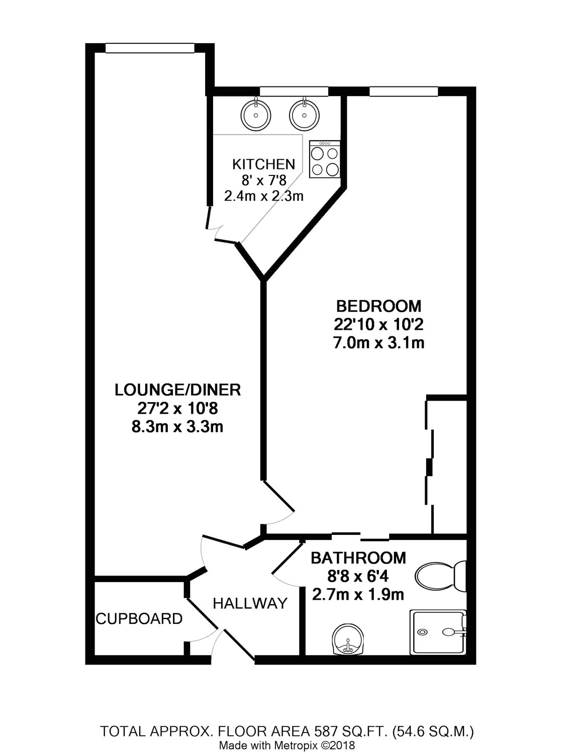 1 Bedrooms Flat to rent in Church Street, Littlehampton BN17
