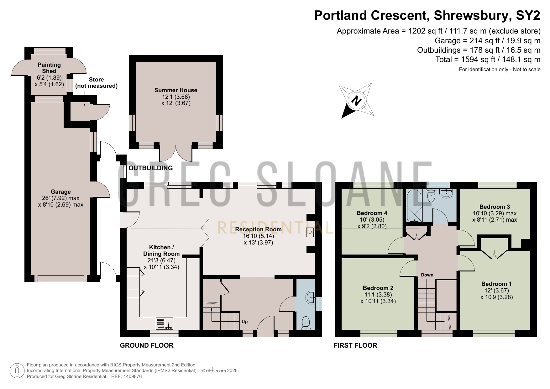 60 Portland Crescent, Shrewsbury floorplan