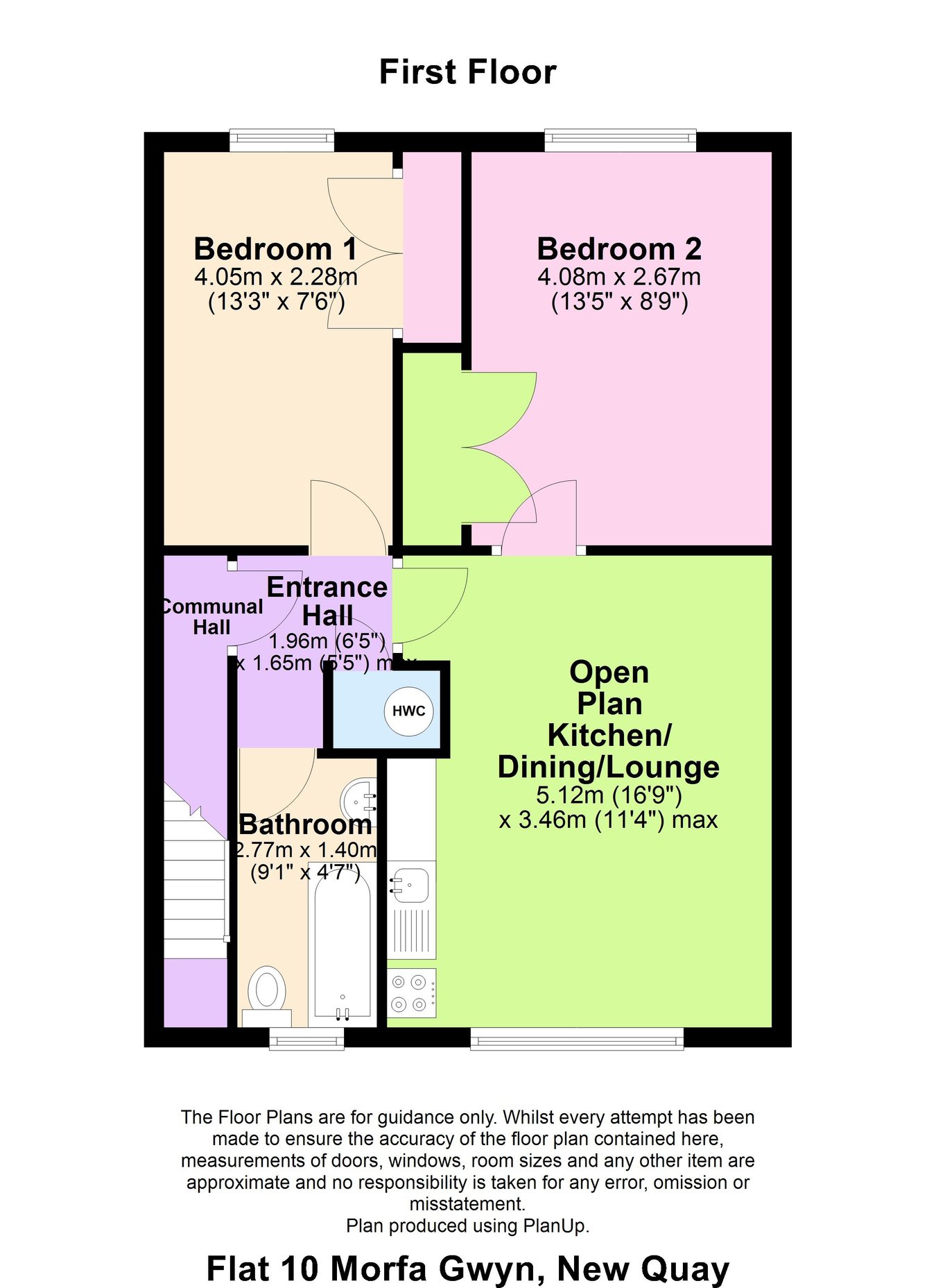 Flat 10, Morfa Gwyn, New Quay floorplan