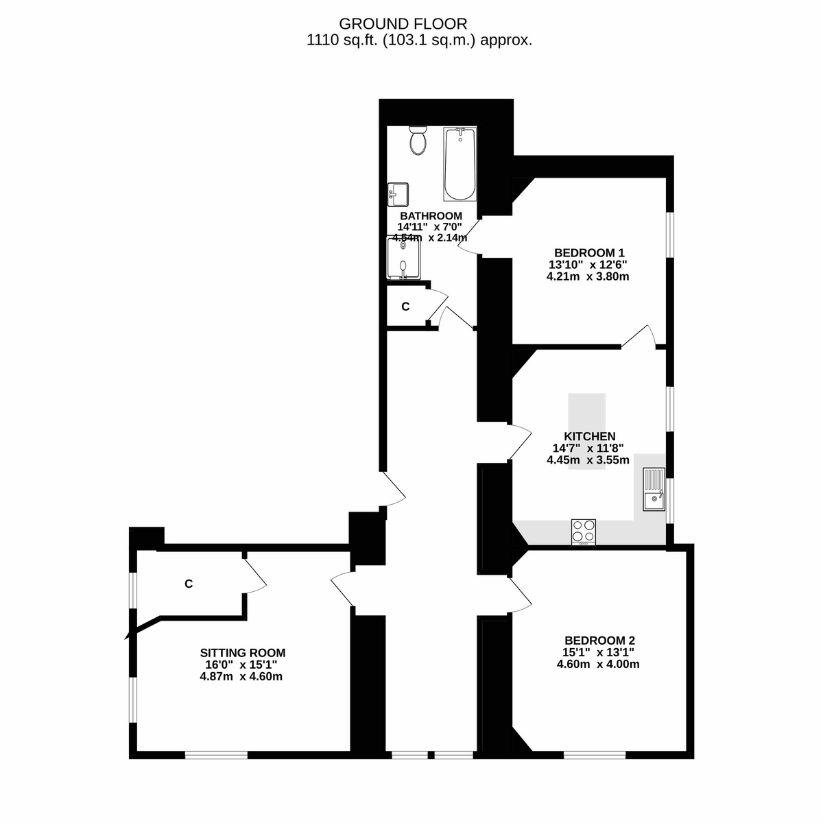 Flat 5 The Old Jail, Ferry Road, Dingwall floorplan