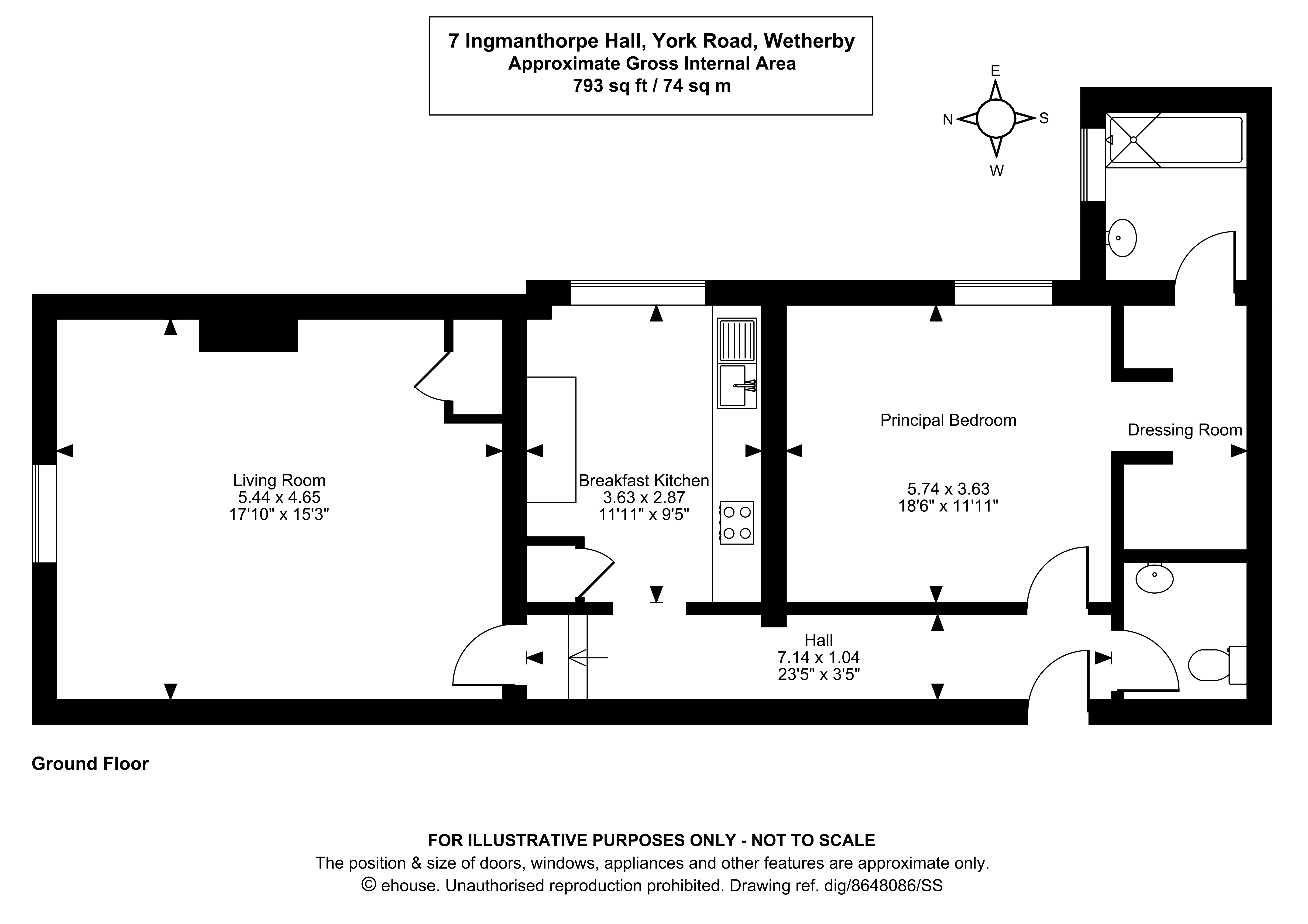Flat 7, Ingmanthorpe Hall,, York Road, North Yorkshire floorplan