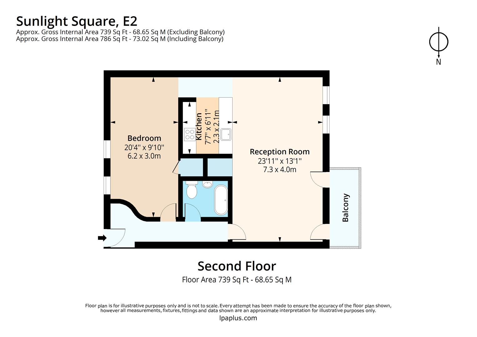 72, Sunlight Square, London floorplan