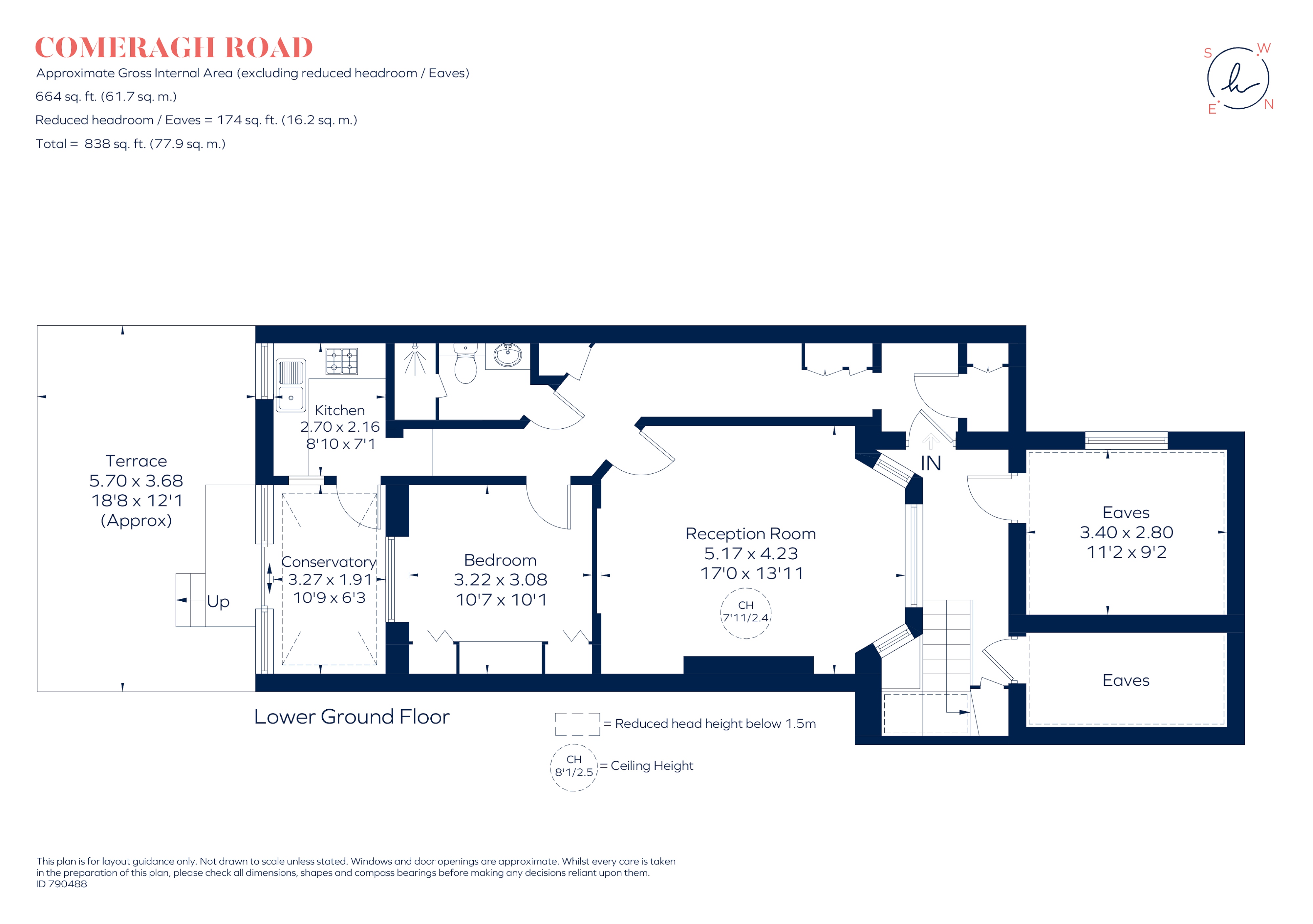 Basement Flat, 19, Comeragh Road, London floorplan