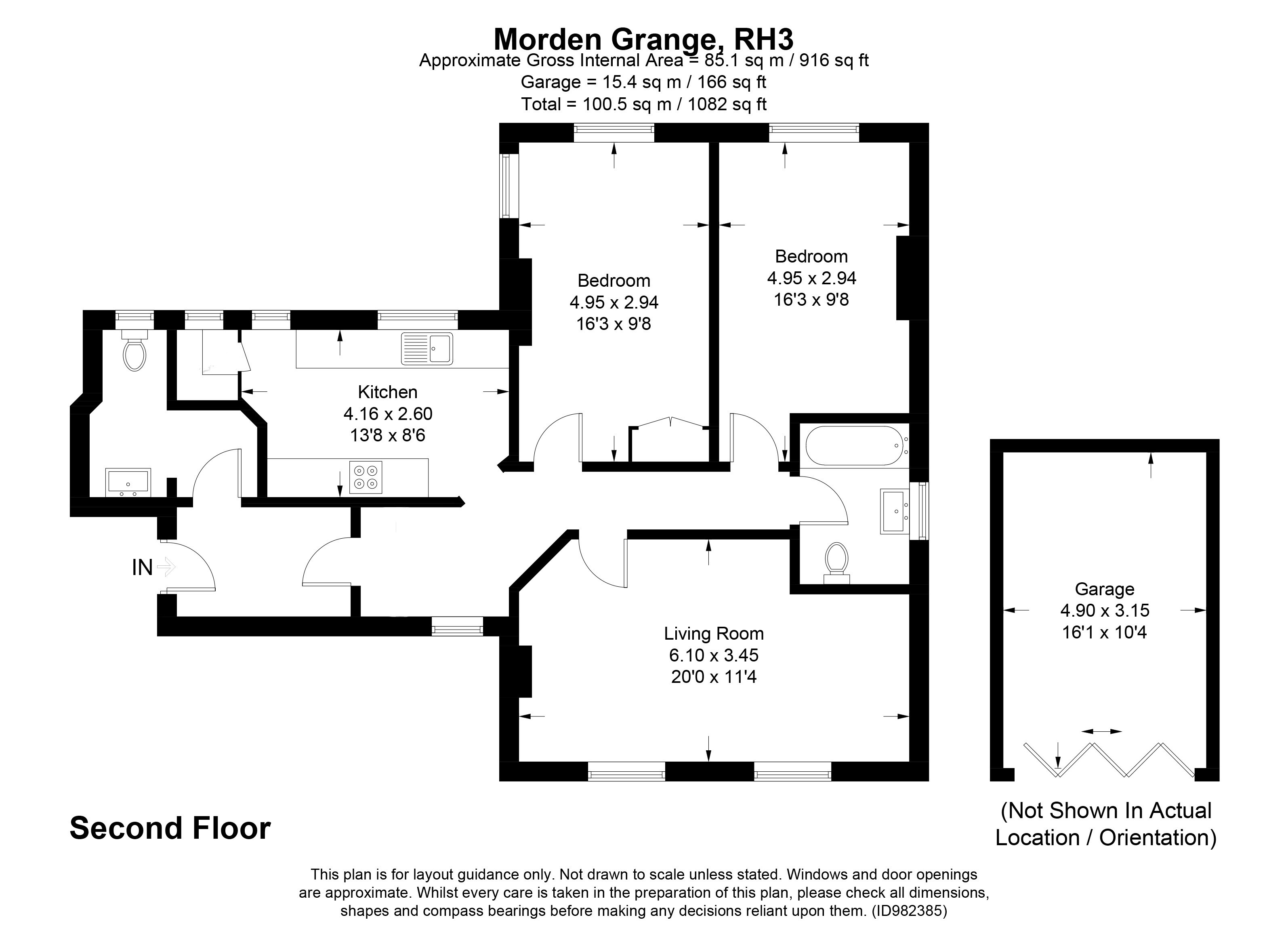 Old Reigate Road, Betchworth RH3, 2 bedroom flat for sale 65011399