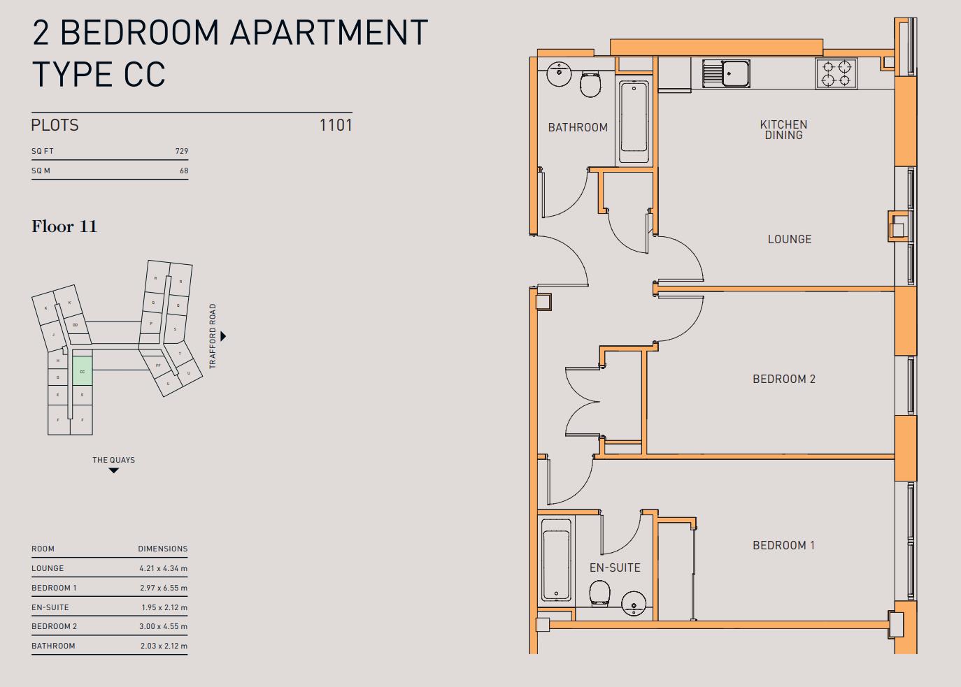 The Quays, Manchester floorplan