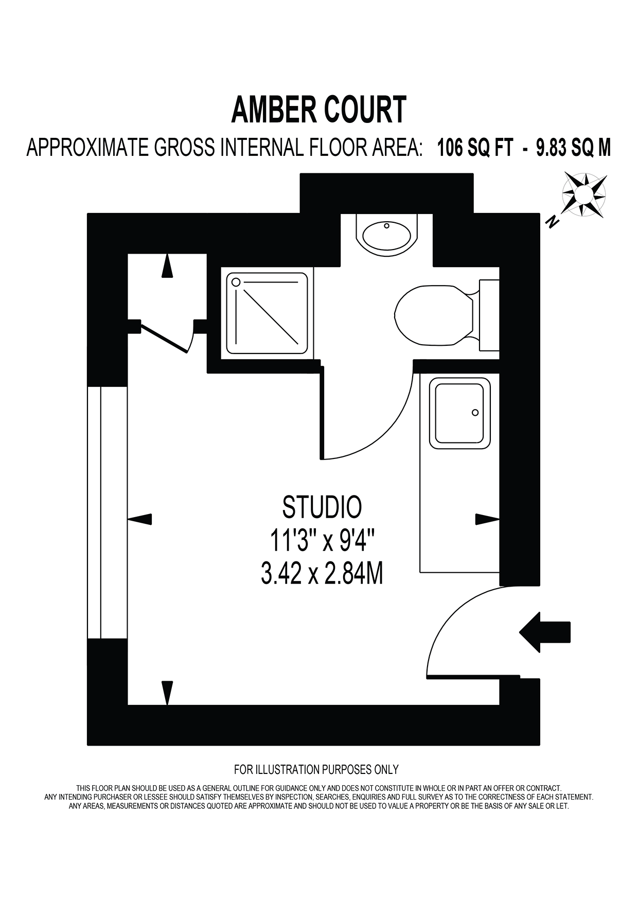 The Studio,, Amber Court, Surbiton floorplan
