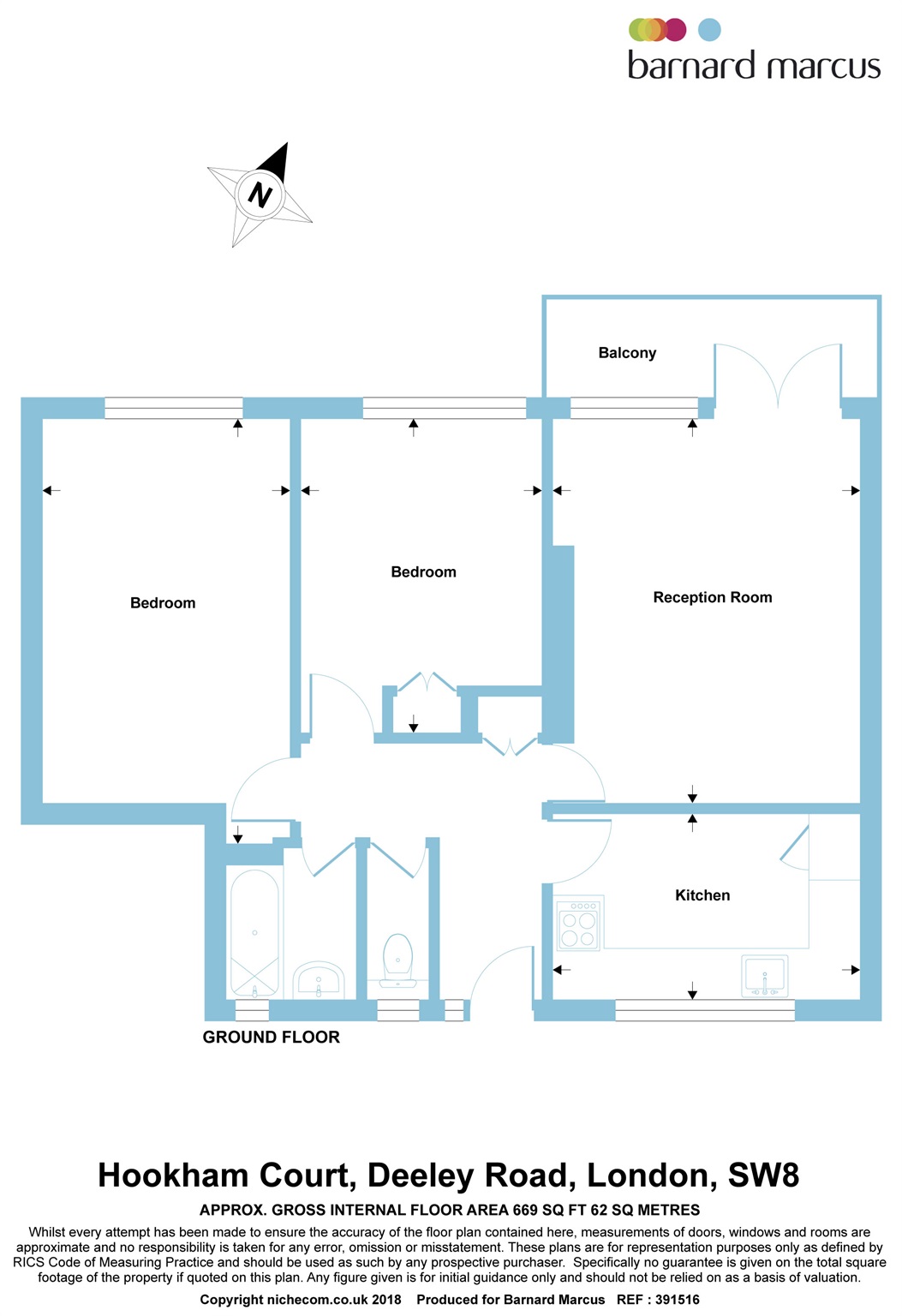 2 Bedrooms Flat for sale in Deeley Road, London SW8