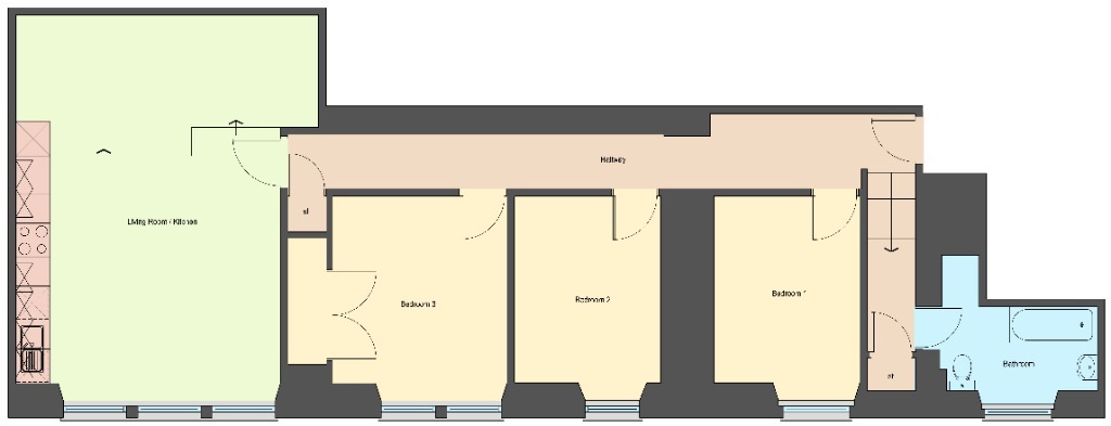 Flat 2/1, 1, Victoria Road, Dundee floorplan