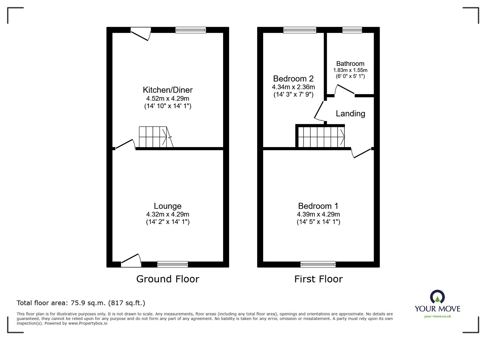 299, Blackburn Road, Bolton floorplan